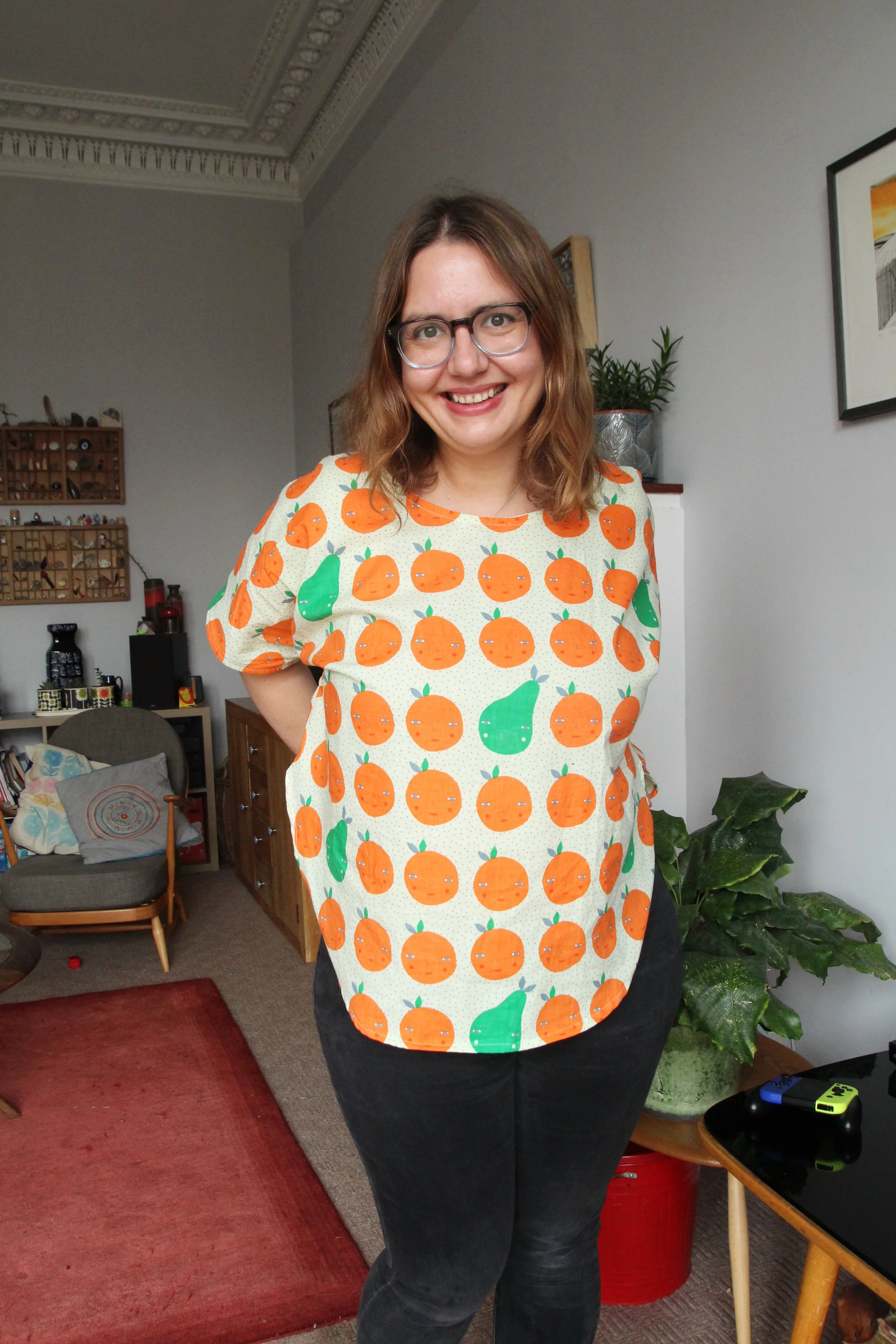 Paprika Pattern Ultraviolet Tee in Donna Wilson Fabric