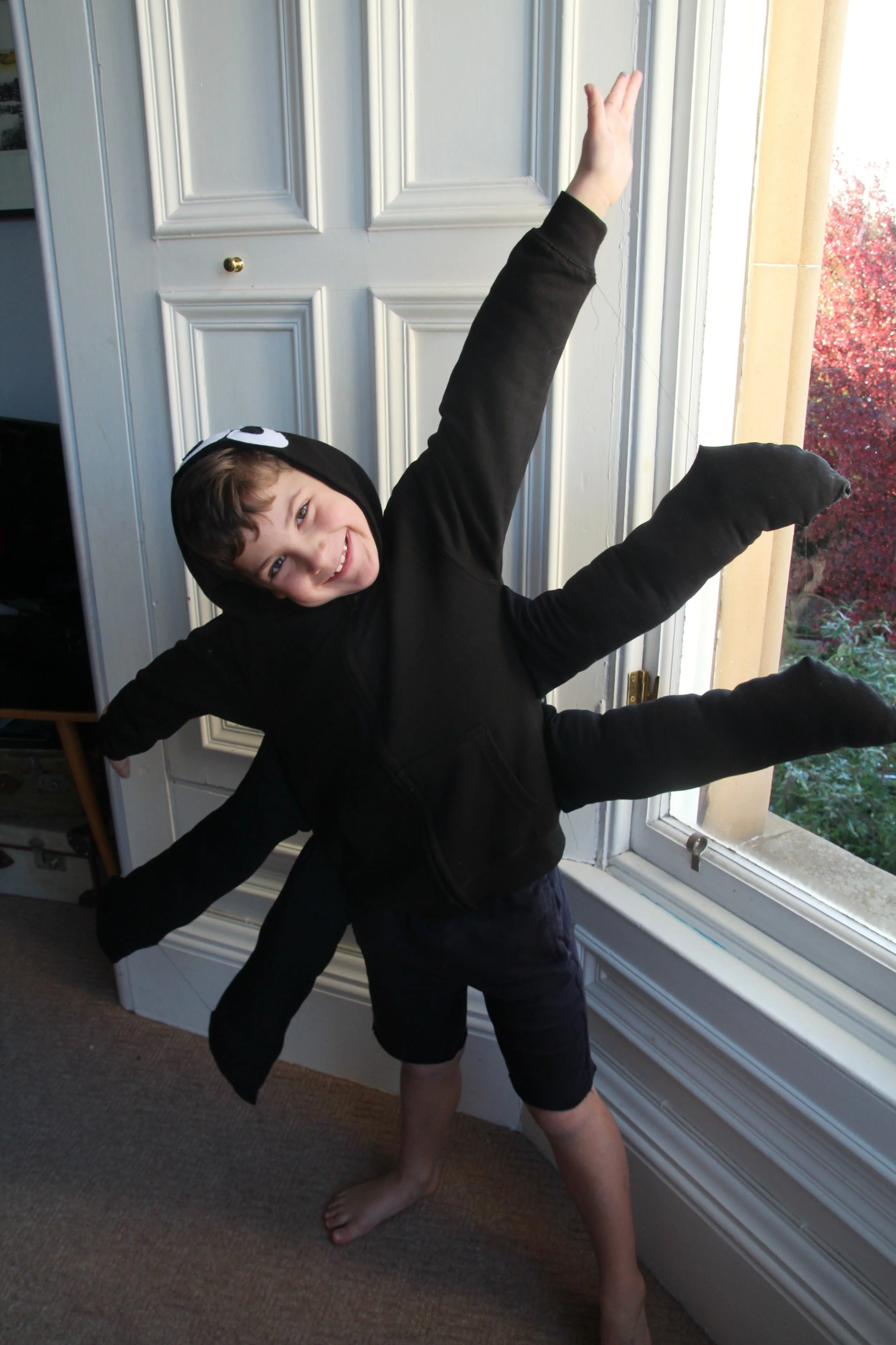 DIY kids spider costume