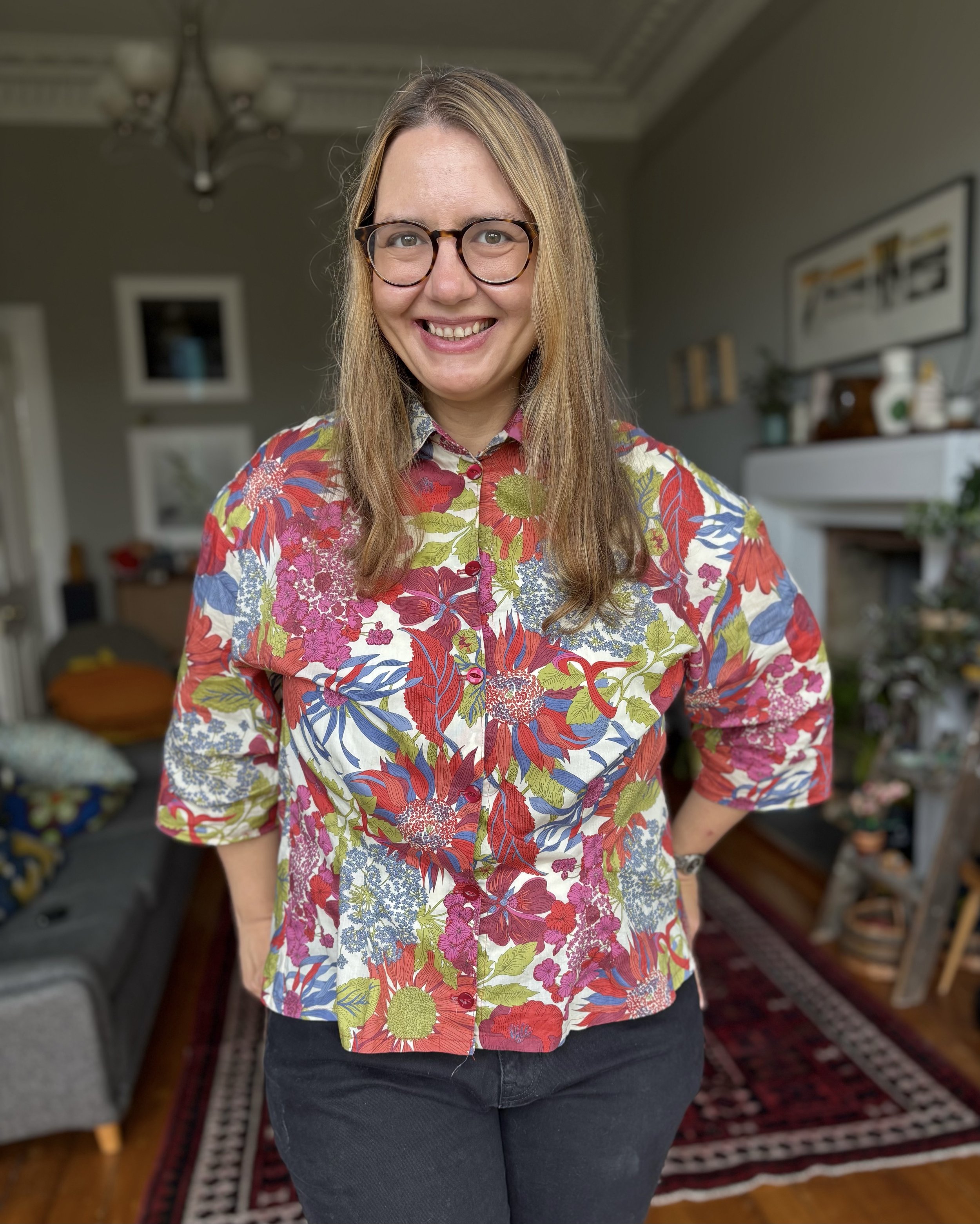 Oversized to fitted shirt refashion