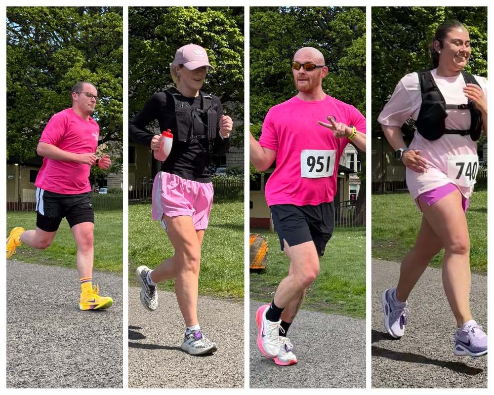 Runner got the Cherry Blossom memo - all wearing pink!