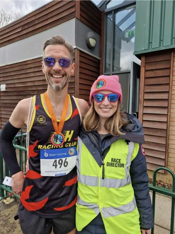 Runner with Race Director Cat Bruce