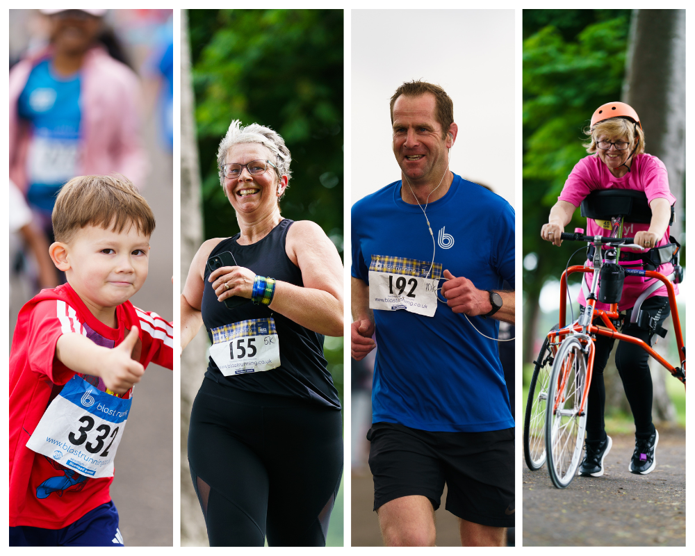 Chris Patterson running in the MND charity 10k alongside other competitors