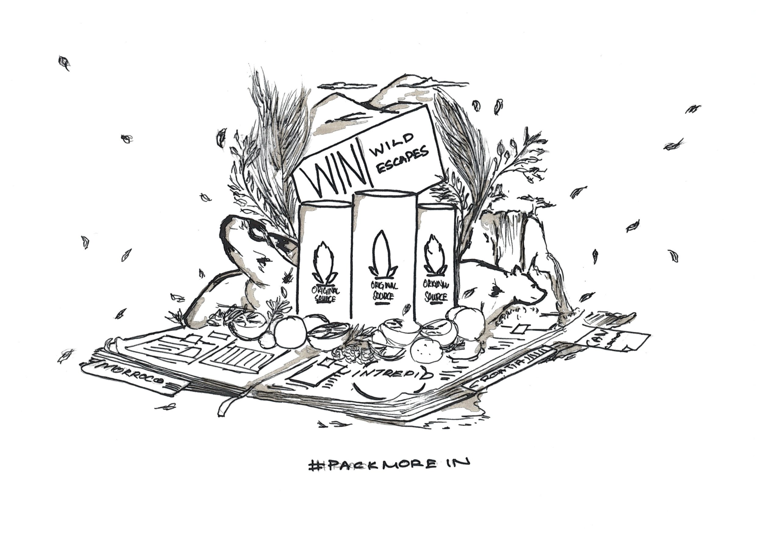  We were tasked to launch a shopper campaign for Original Source x Intrepid Travels. We had to make the bottles stand out on the shelf and  create a key visual that actually stands a fighting chance on social media. 