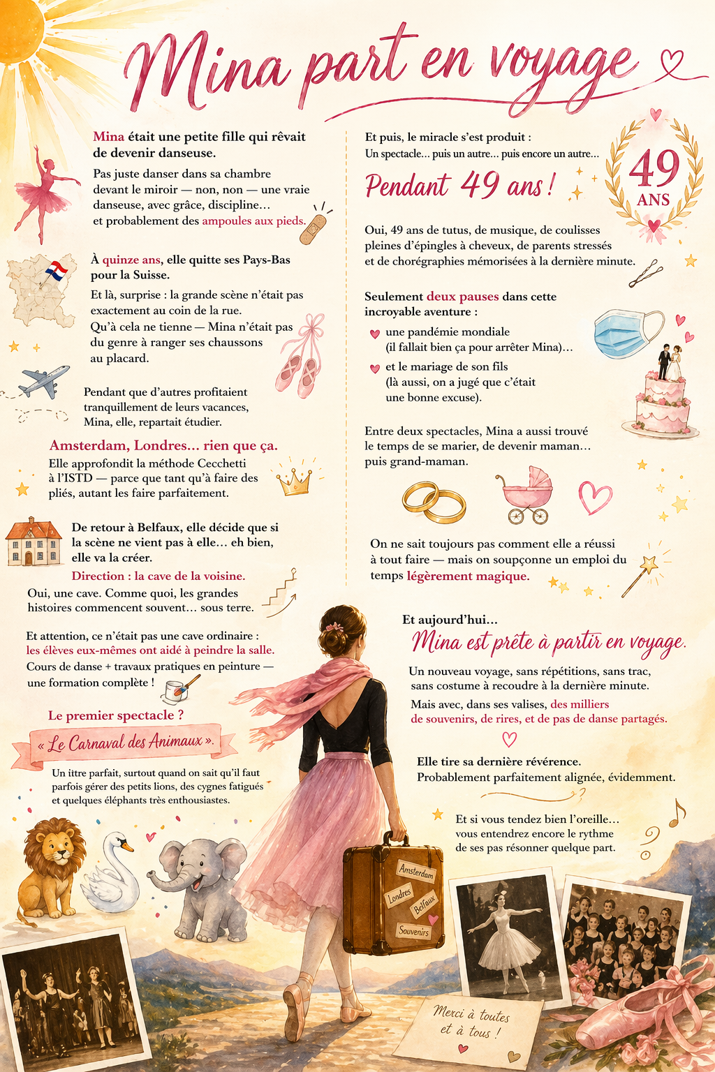 Mina part en voyage