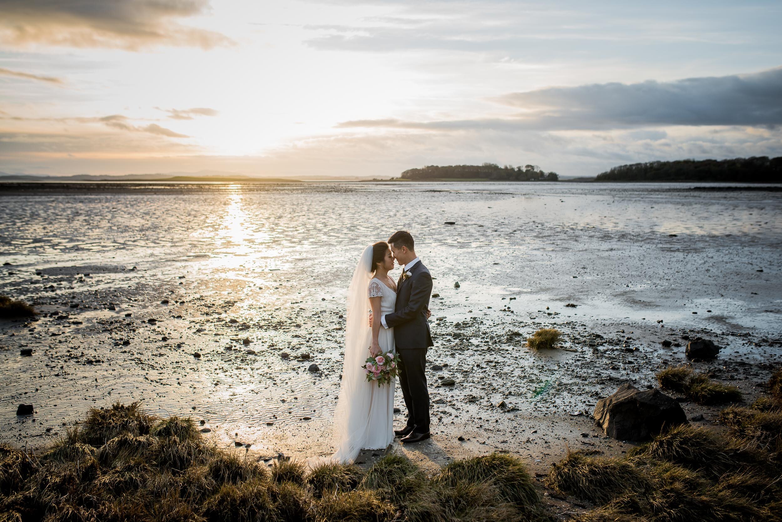 Bride and groom Orange Tree House wedding 