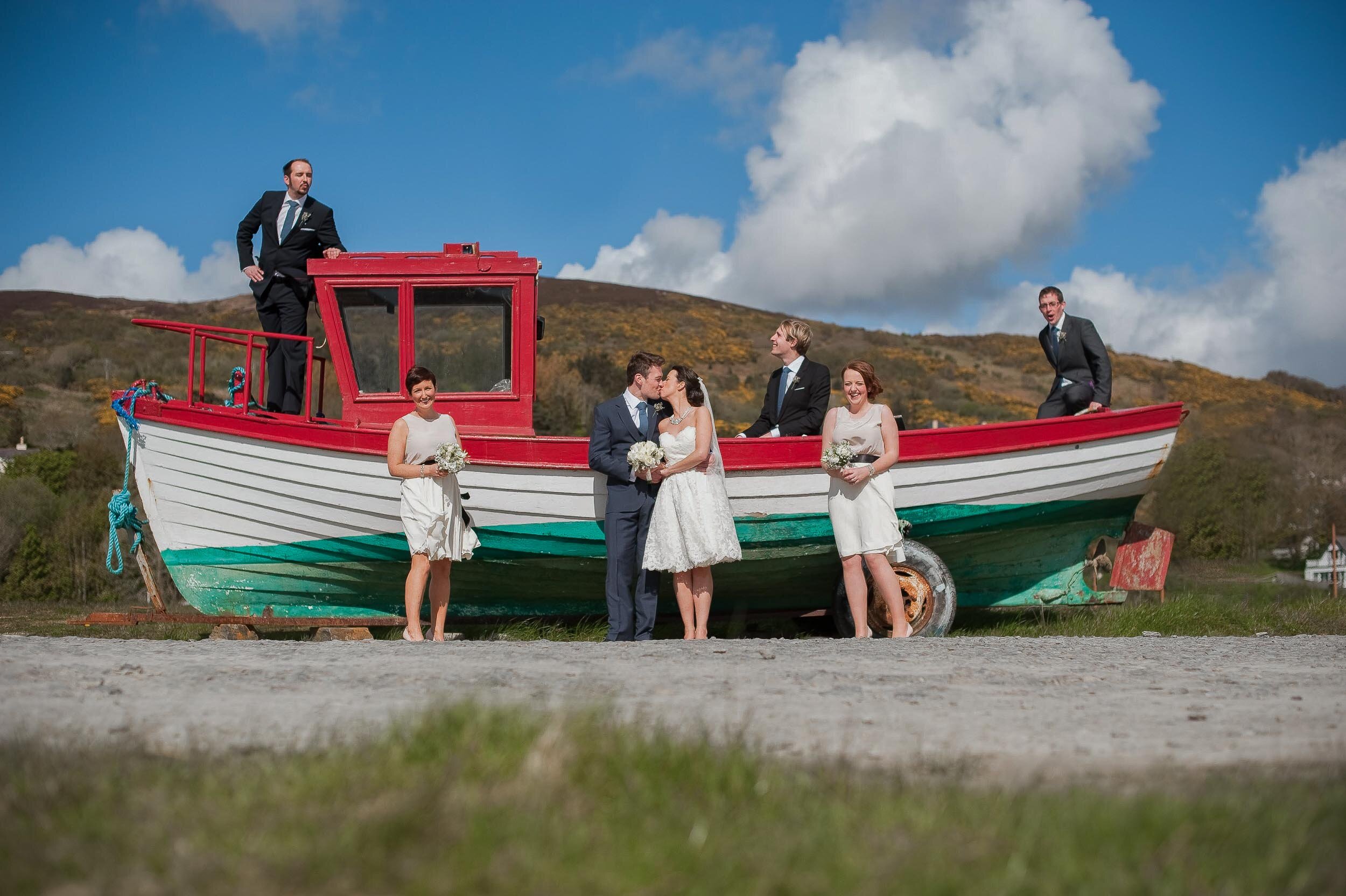 Bridal party pictured in County Donegal