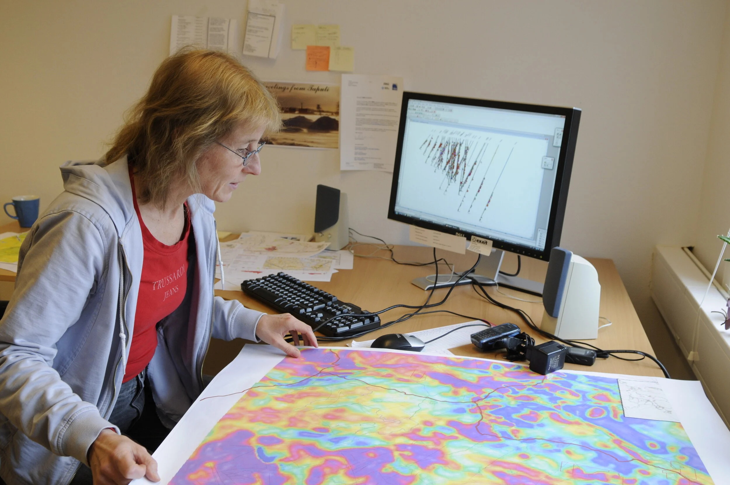 Mineral exploration can sometimes mostly be desk work. Photo: Niclas Dahlström.