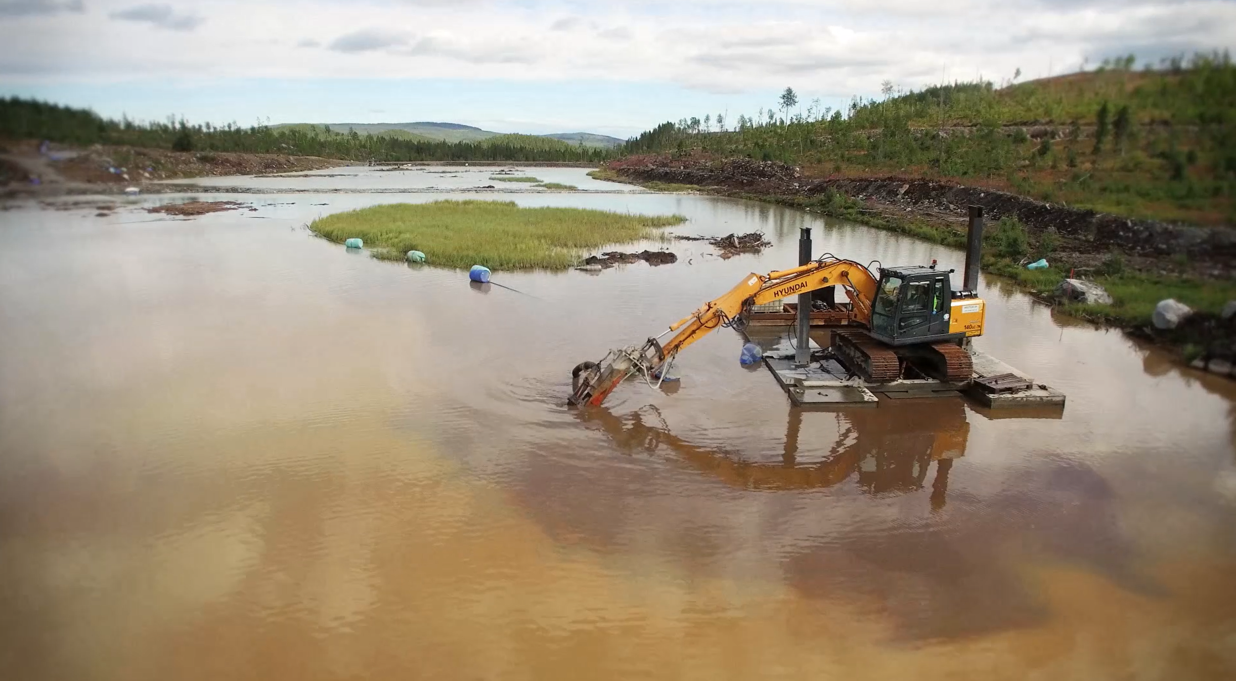Restoration at the Svärtträsk mine. Photo: SGU