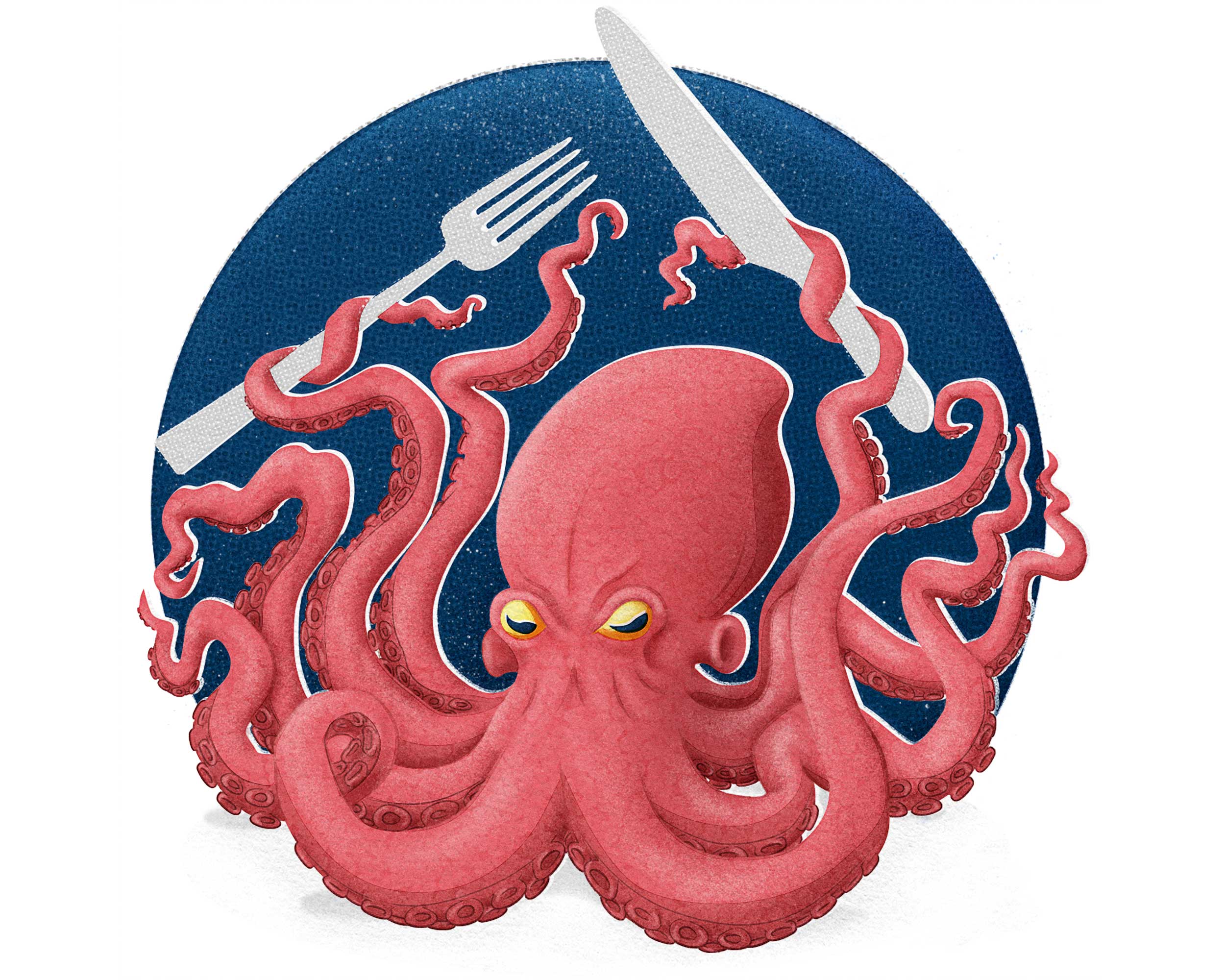 Octopus Illustration — Dan Bright Studio — Freelance Bristol, UK