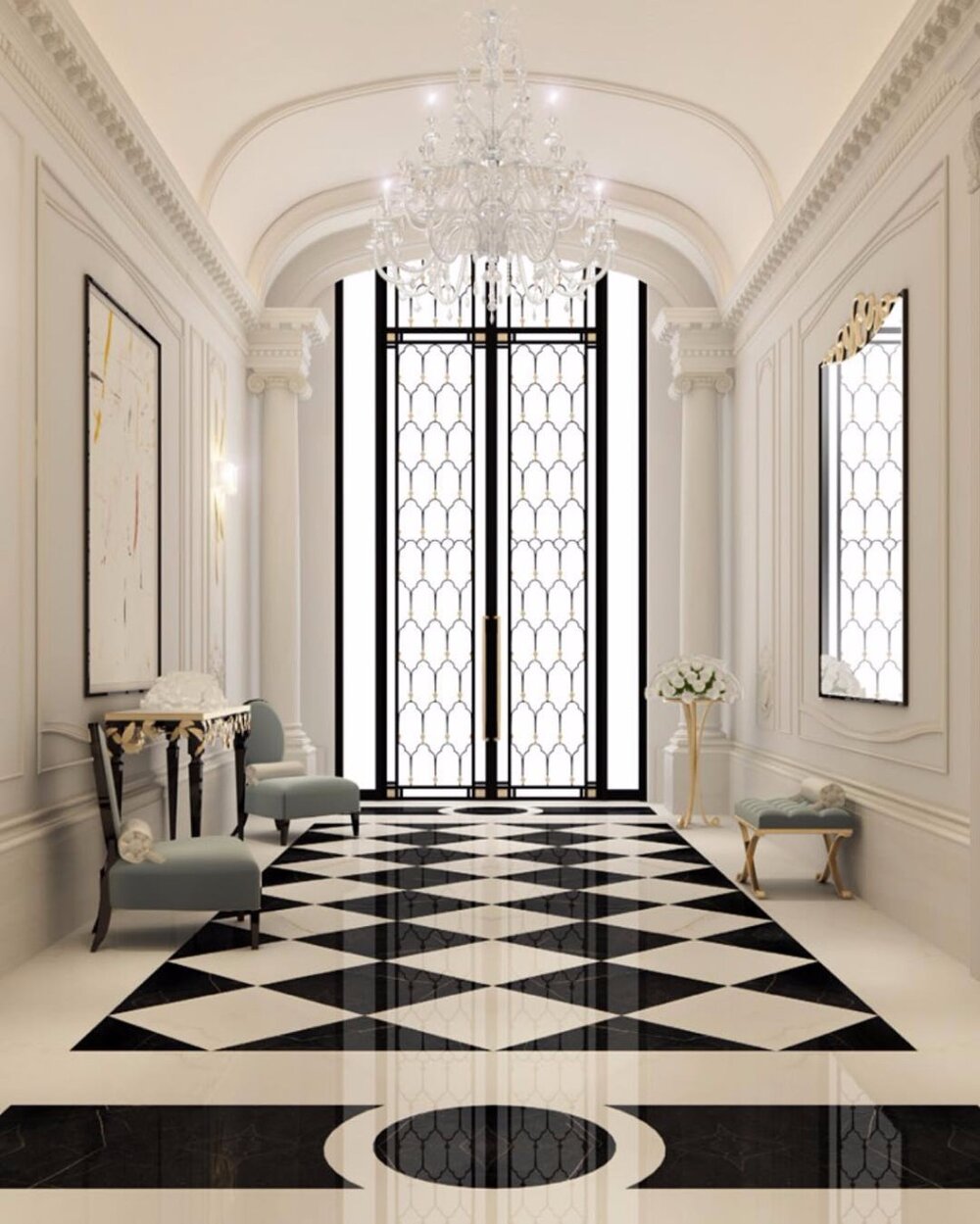 Checkered Floors by Ions Interior Design