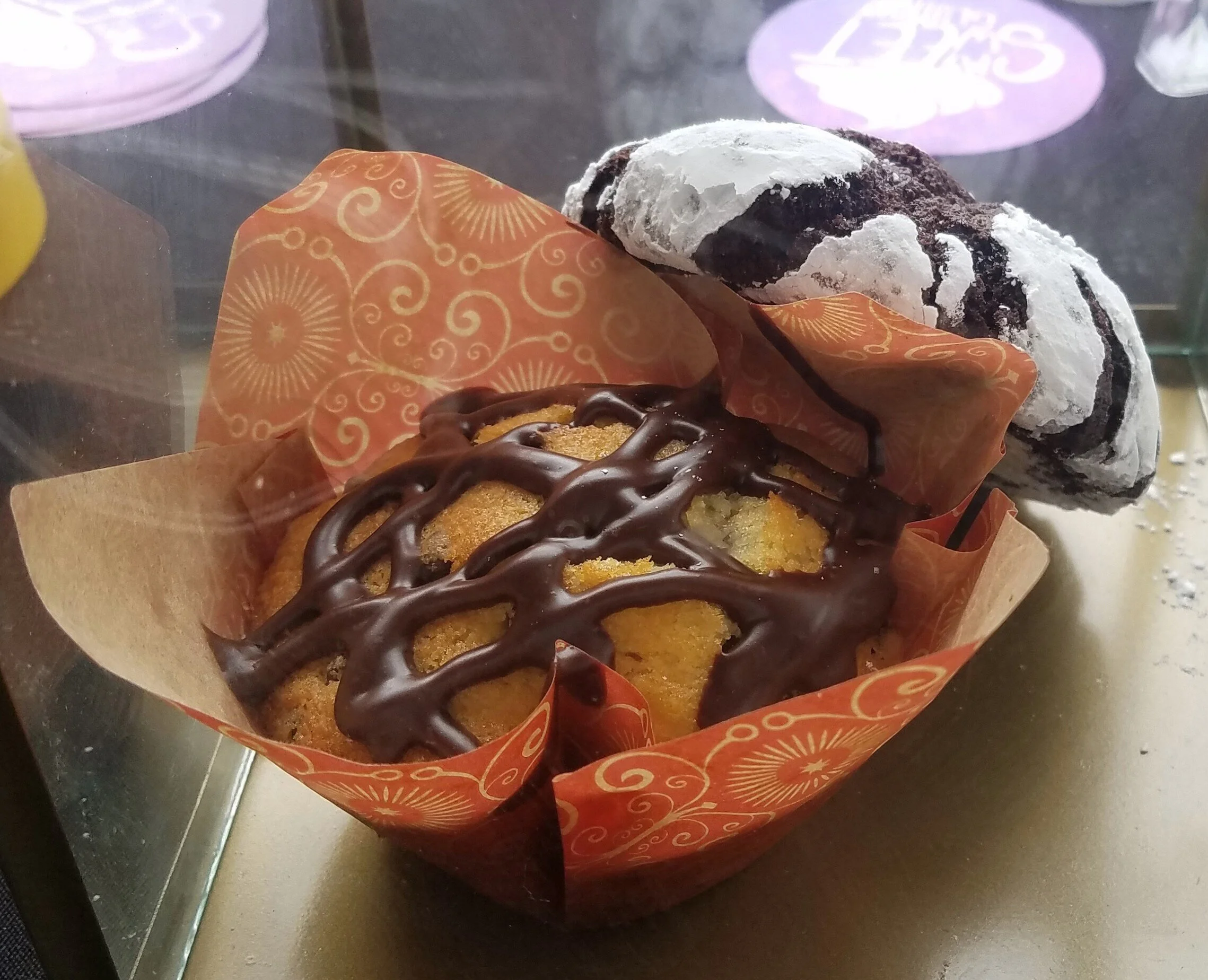 Rich chocolate ganache topping