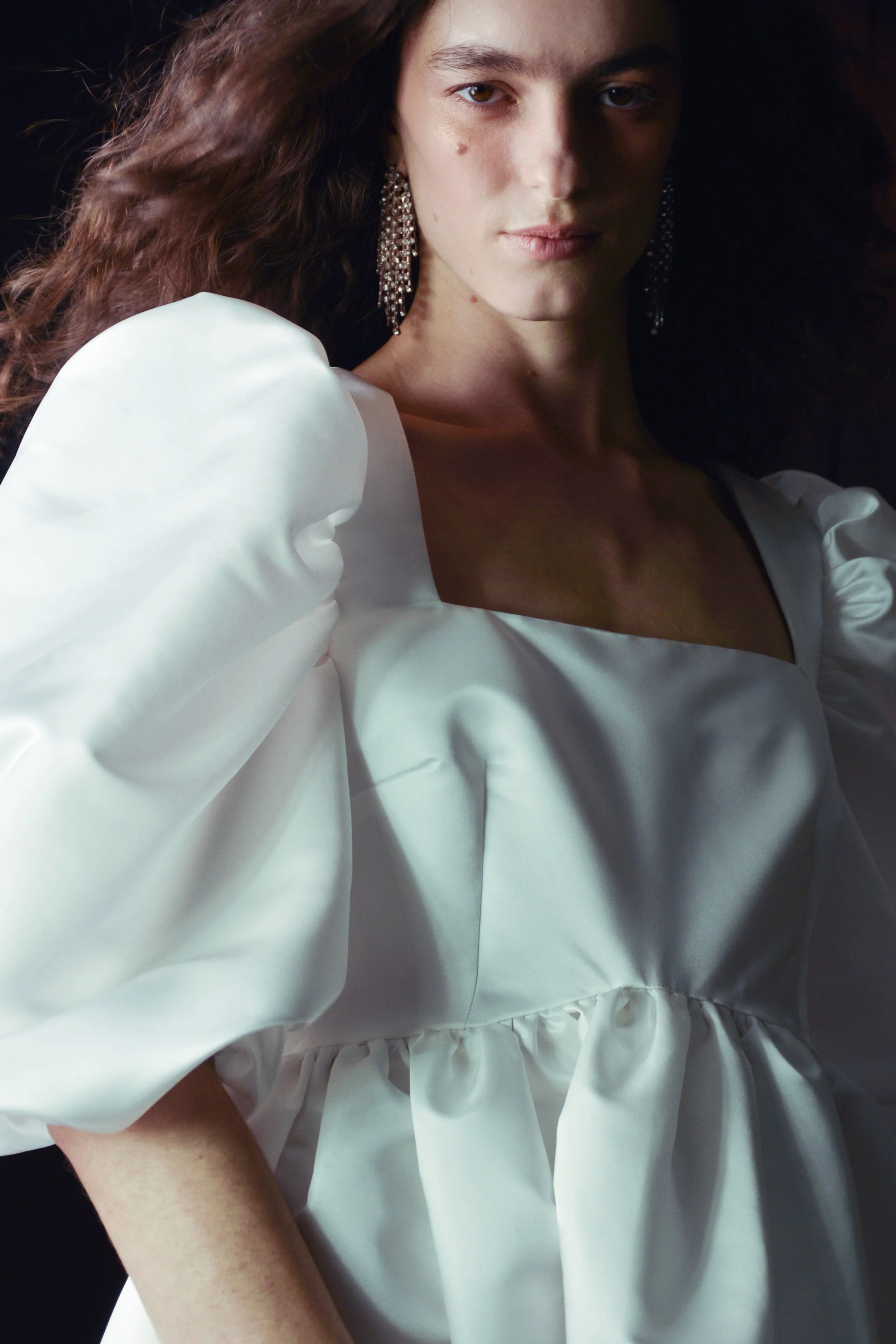 Robe de mariage civil manches bouffantes
