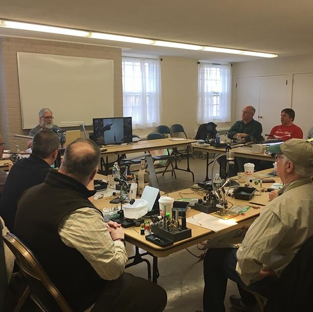 Another full class tying with Tim Flagler. Always a great time learning Tim&rsquo;s Tips and Tricks and plenty of good banter. 
A big shoutout to Tim&rsquo;s wife Joan as well!
#tightlineproductions #orvis #flytyingjunkie #flytyingaddict #troutunlimi