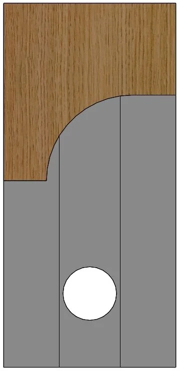 #9 Corob Drop-Leaf Cove Molding Knife