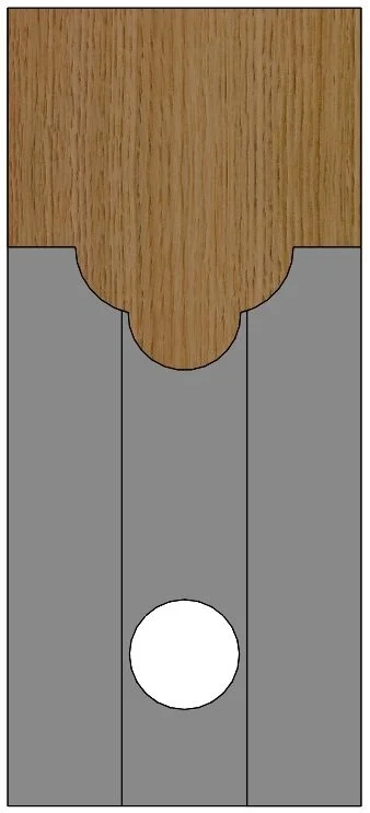 #14 Corob Clover Leaf Molding Knife