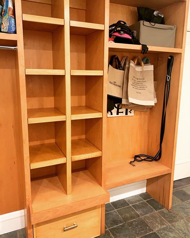 Create more space & less clutter in your home with a beautiful cubby like this one we made for our clients in Larchmont!