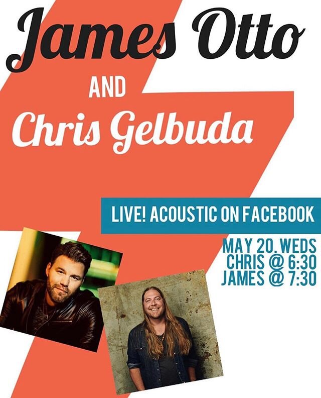 Tomorrow night ... ya gotta tune in for this... Otto &amp; Gelbuda on FB... starts at 6:30PM CST. #sipfamily #songwritersinparadise @jamesotto @gelbuda