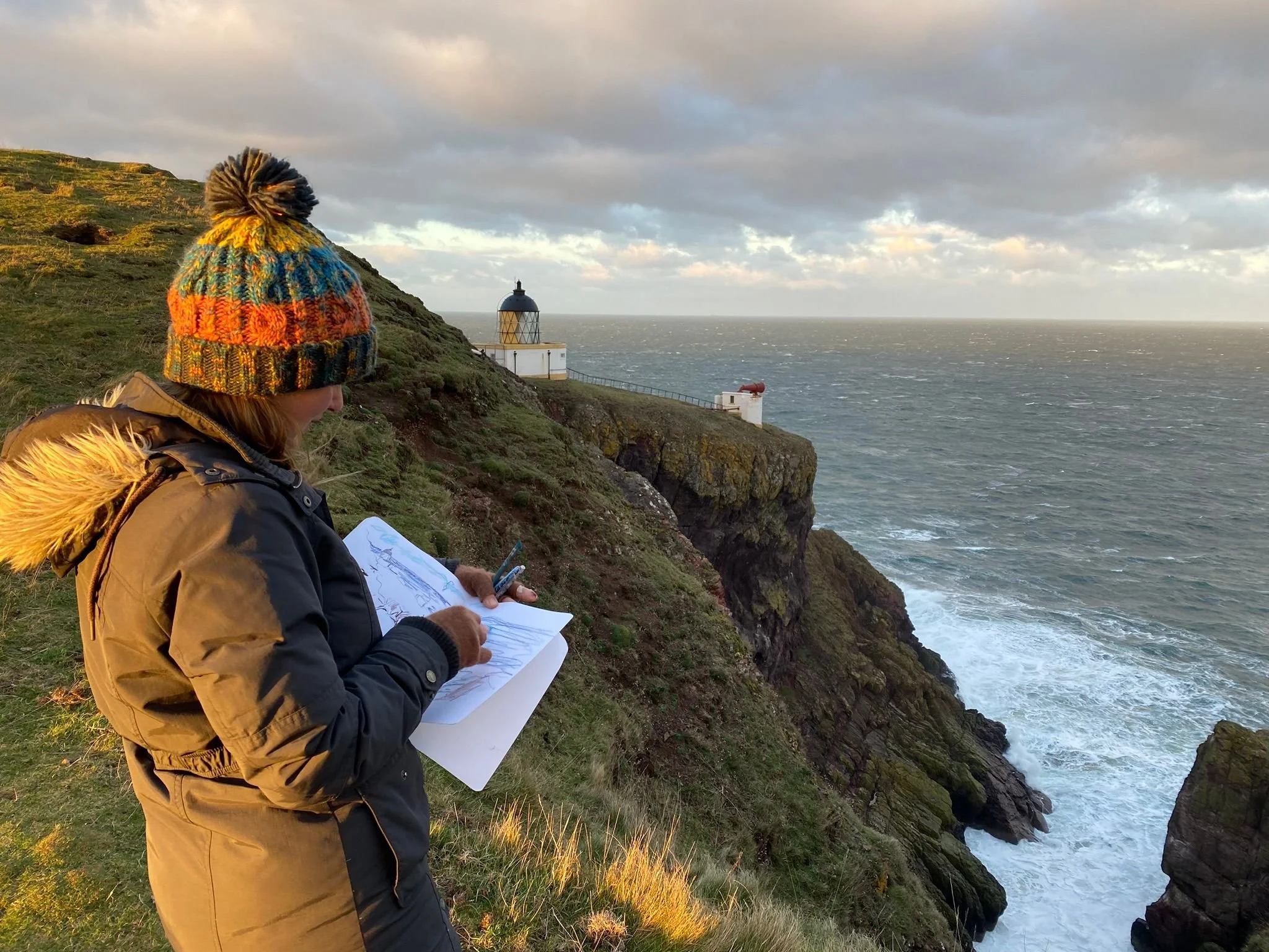 Sketching at St Abb's 