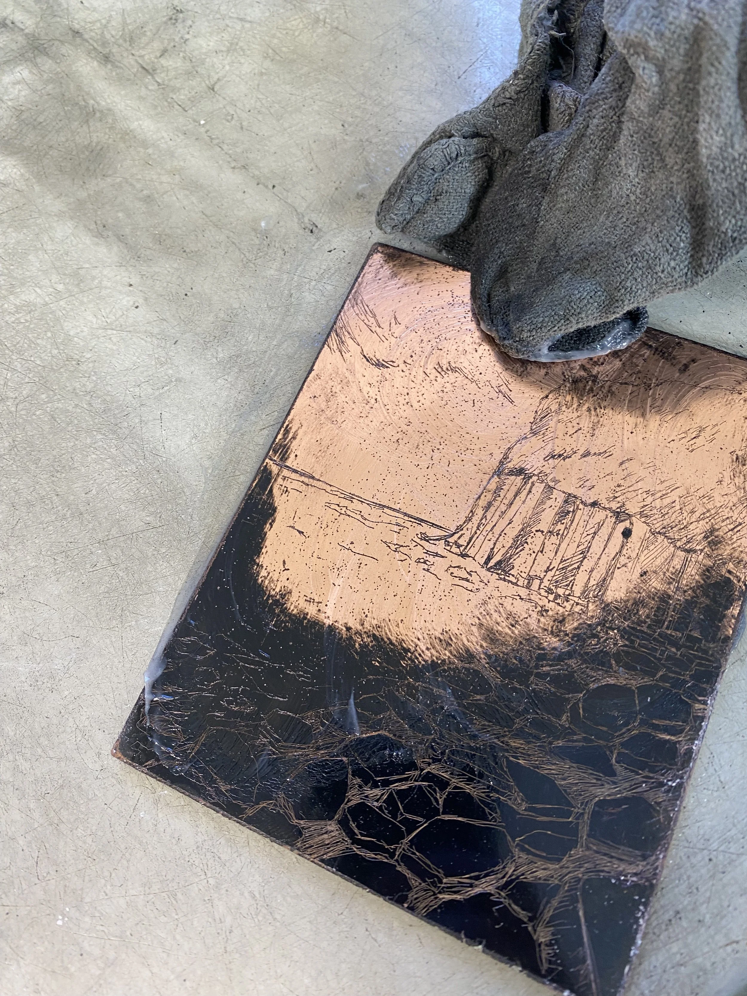 Removing ground from the plate.