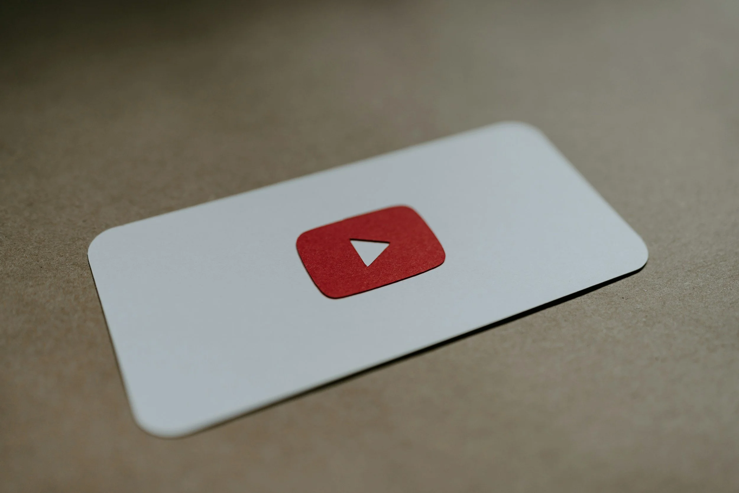 Youtube logo on white background