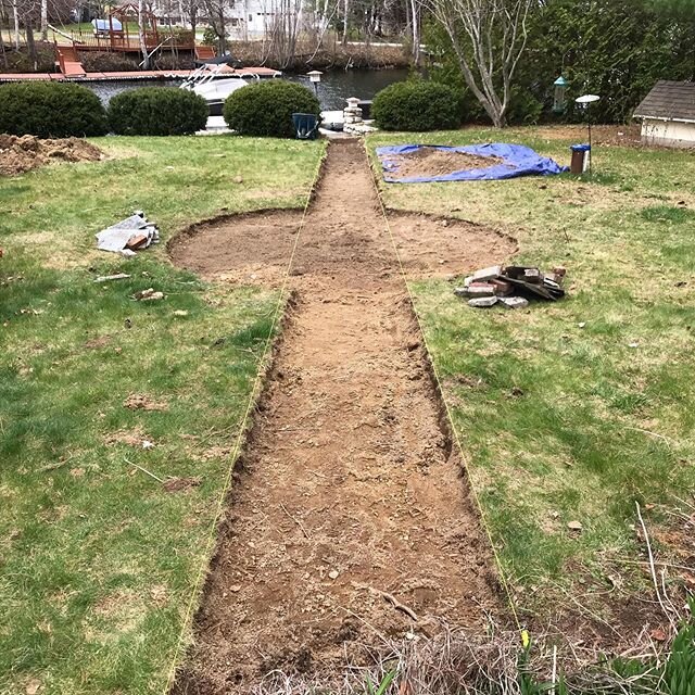 New walkway and patio excavated, it&rsquo;s going to be a busy week!! Stay tuned! &mdash;&mdash;&mdash;&mdash;&mdash;&mdash;&mdash;&mdash;&mdash;&mdash;&mdash;&mdash;&mdash;&mdash;&mdash;&mdash;&mdash;&mdash;&mdash;&mdash;&mdash;&mdash;&mdash;&mdash;