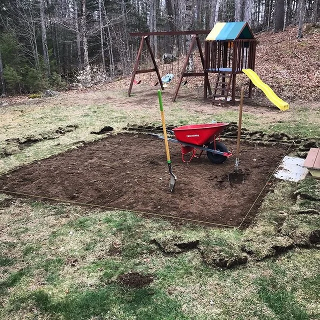 New patio + fire pit 🔥 on the way!