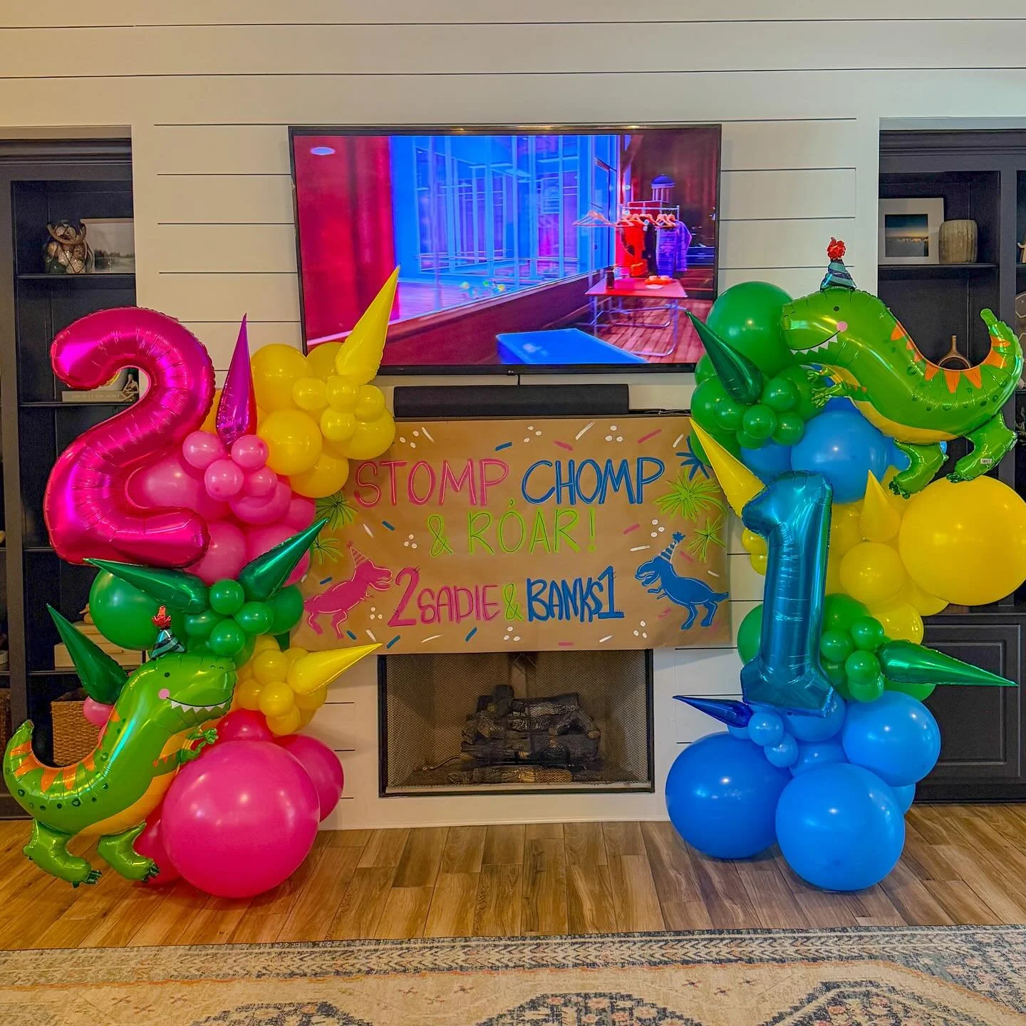 It&rsquo;s a double Dino party for this sister and brother duo! 🦖🦖🦖 #popculturememphis