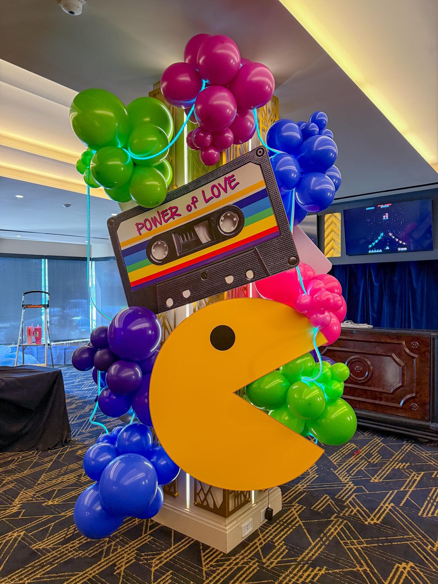 🎵 The power of love is a curious thing. 🎵 The Power of Love Lounge at the @orpheummemphis Soiree was popping off with these custom props we included! You can rent them too! 🚗🔥🔥🔥🔥🔥 #popculturememphis