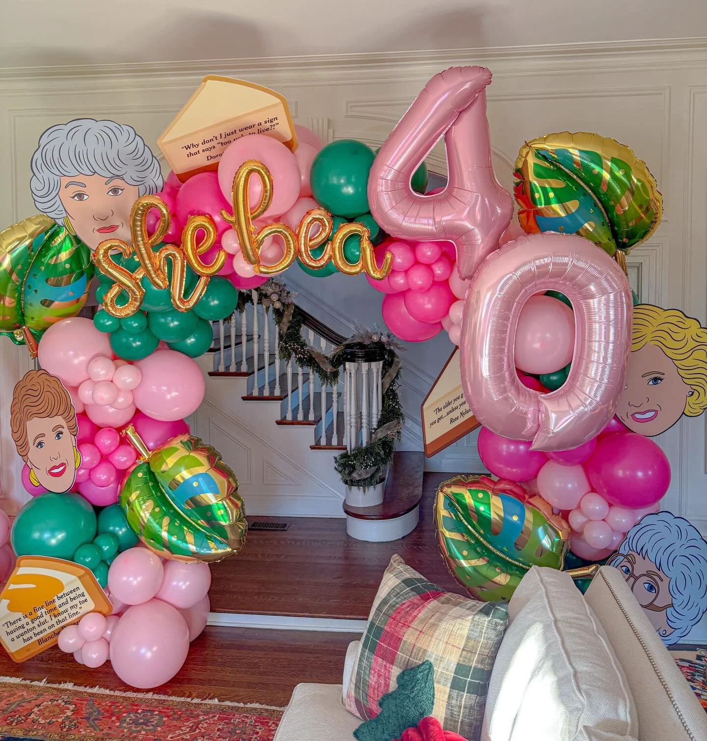 🩷💚🌴 Why don&rsquo;t I just wear a shirt that says &ldquo;too ugly to live??&rdquo; &mdash;My queen Dorothy Zbornak. 🩷💚🌴 Christmas content is over so now we had to share the pics from this epic Golden Girls 40th 💅#popculturememphis