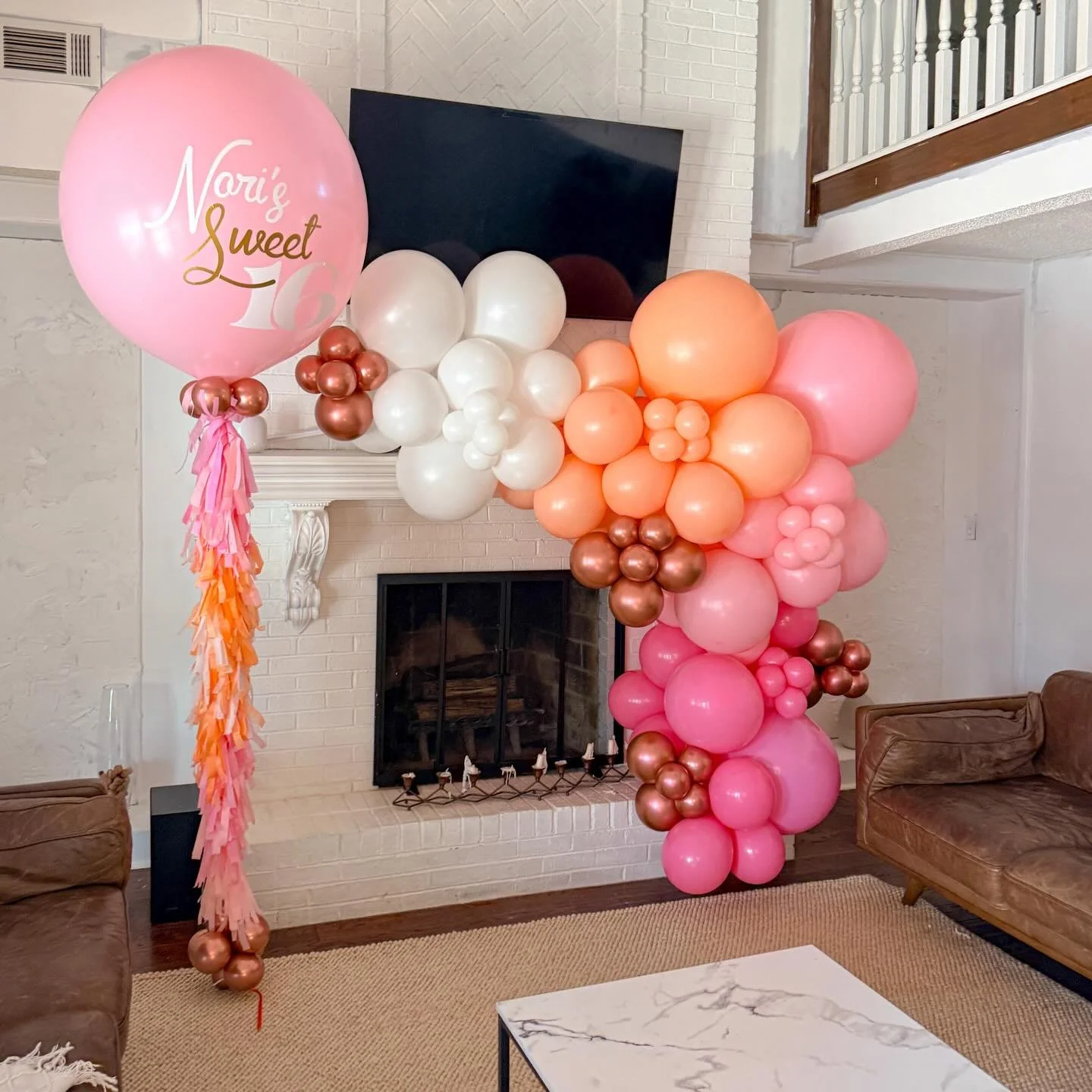 We broke out of ice and snow jail today to make some parties happen! Happy Sweet 16 Nori! 🧡🩷 #popculturememphis