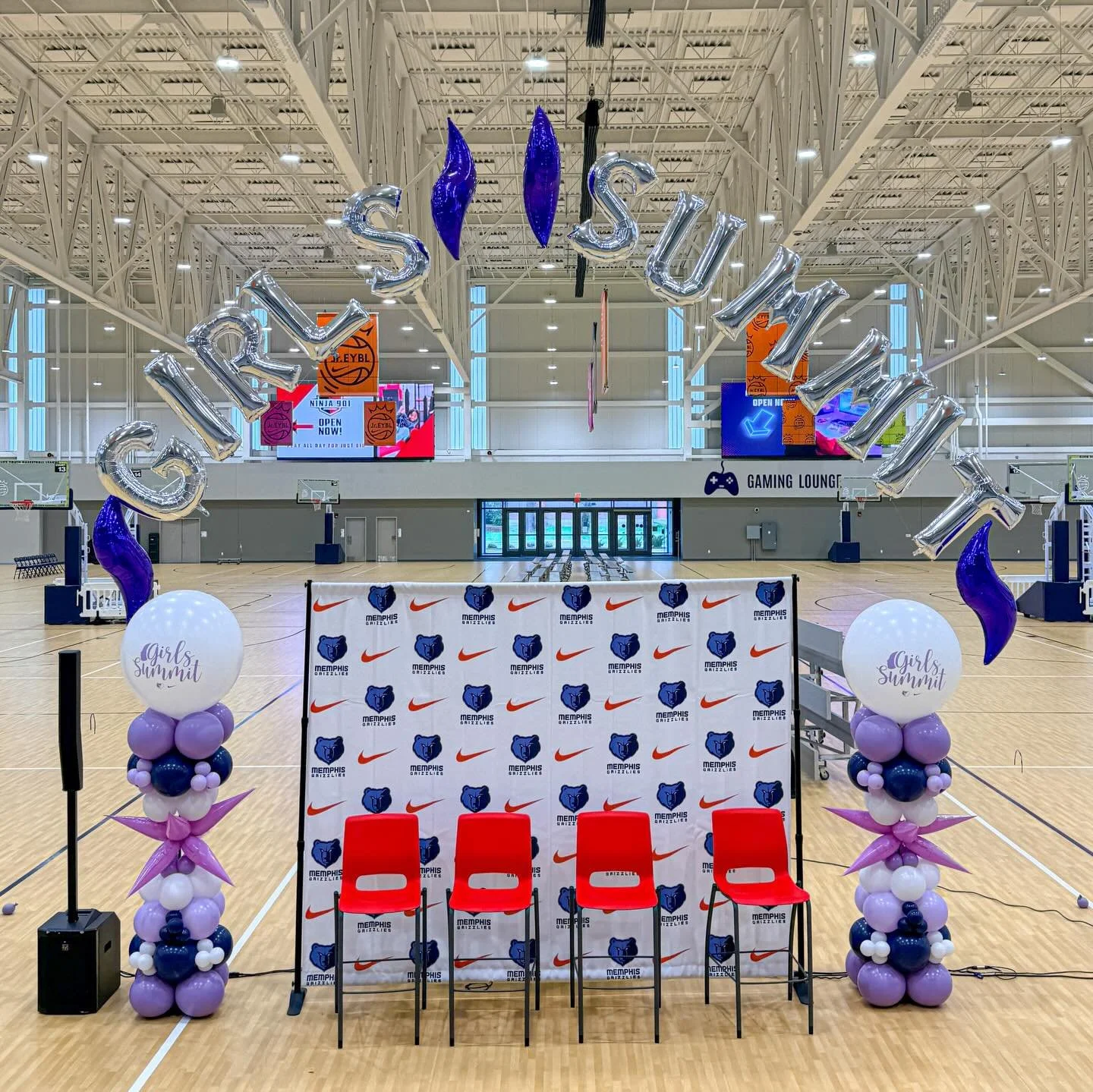 💜 Our second year helping our friends at @memgrizz with the Girls Summit! Empowering Girls in Memphis to celebrate the strength, resilience, and power in being a woman and providing opportunities to explore various sports. 🐻 @grizzcommunity #popcul