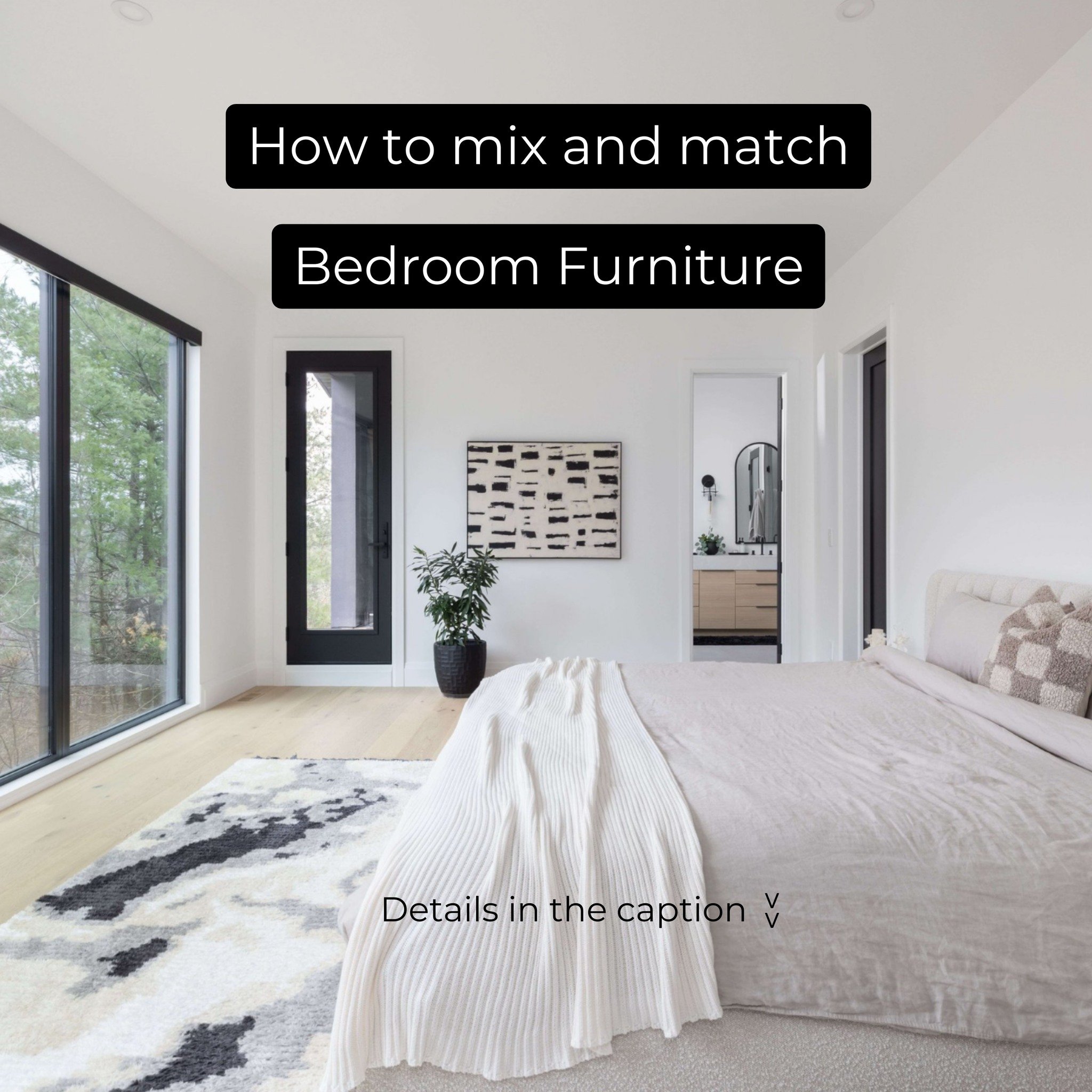 How to Mix and Match Bedroom Furniture Like a Pro

1. Make your bed the focal point that stands out from everything else.
2. Pay attention to scale. Ensure pieces don&rsquo;t appear disproportionate.
3. Mix shapes and styles.
4. Bring the whole space