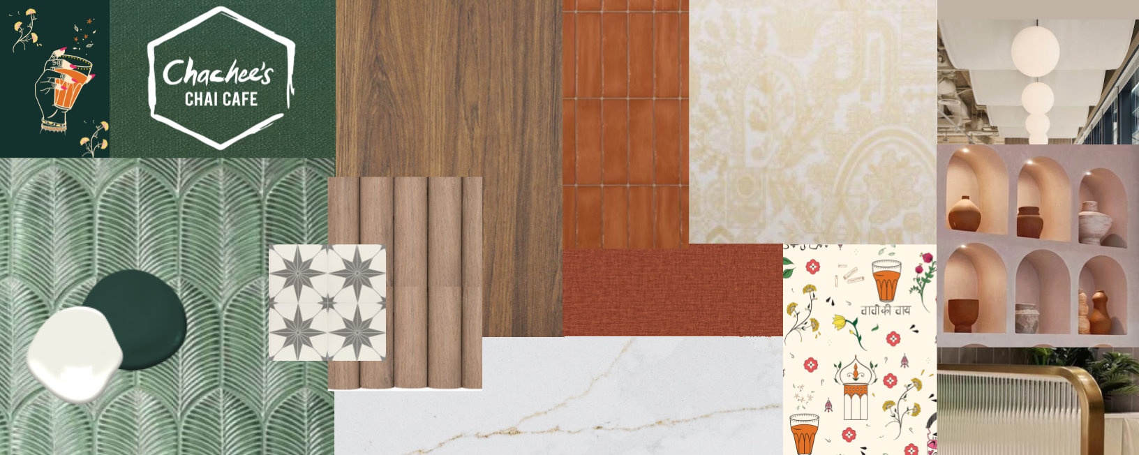 Collage of materials