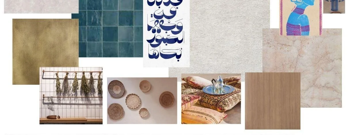 material palette for mississauga cafe