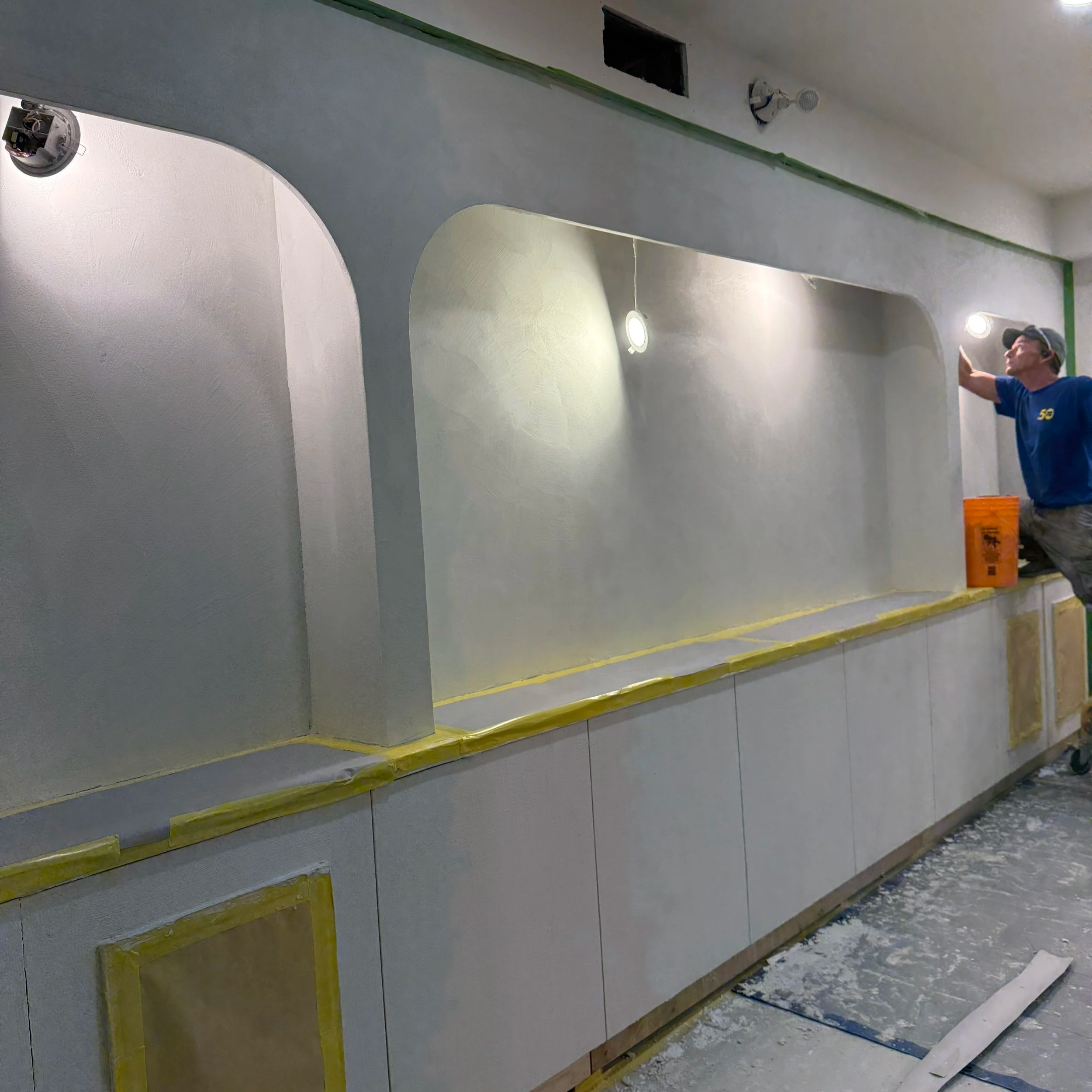 early construction and raw architectural elements for restaurant bar space in Oakville Ontario