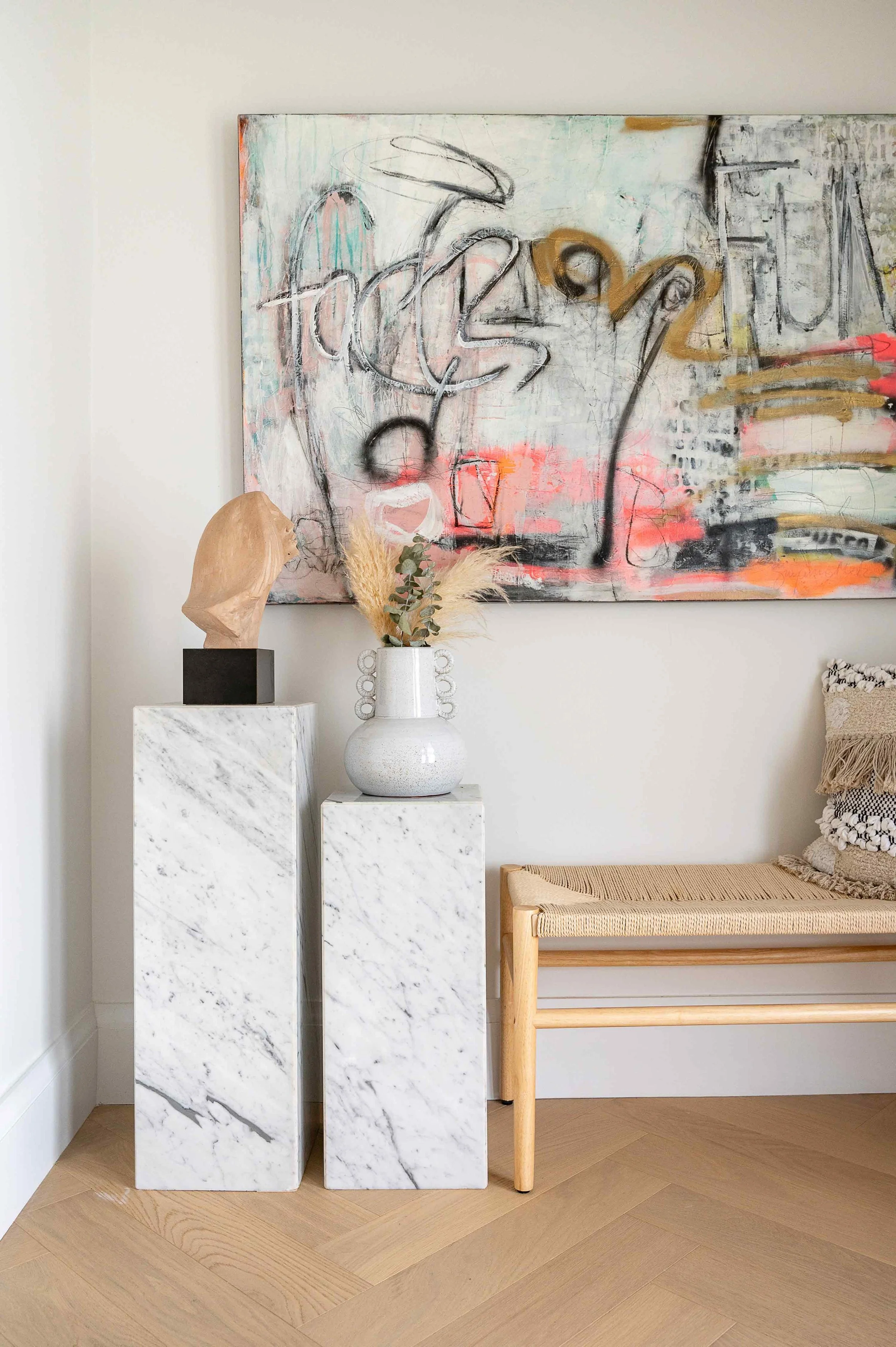 Suzanne metz custom art at foyer