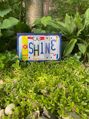 "Shine" License Plate SIgn