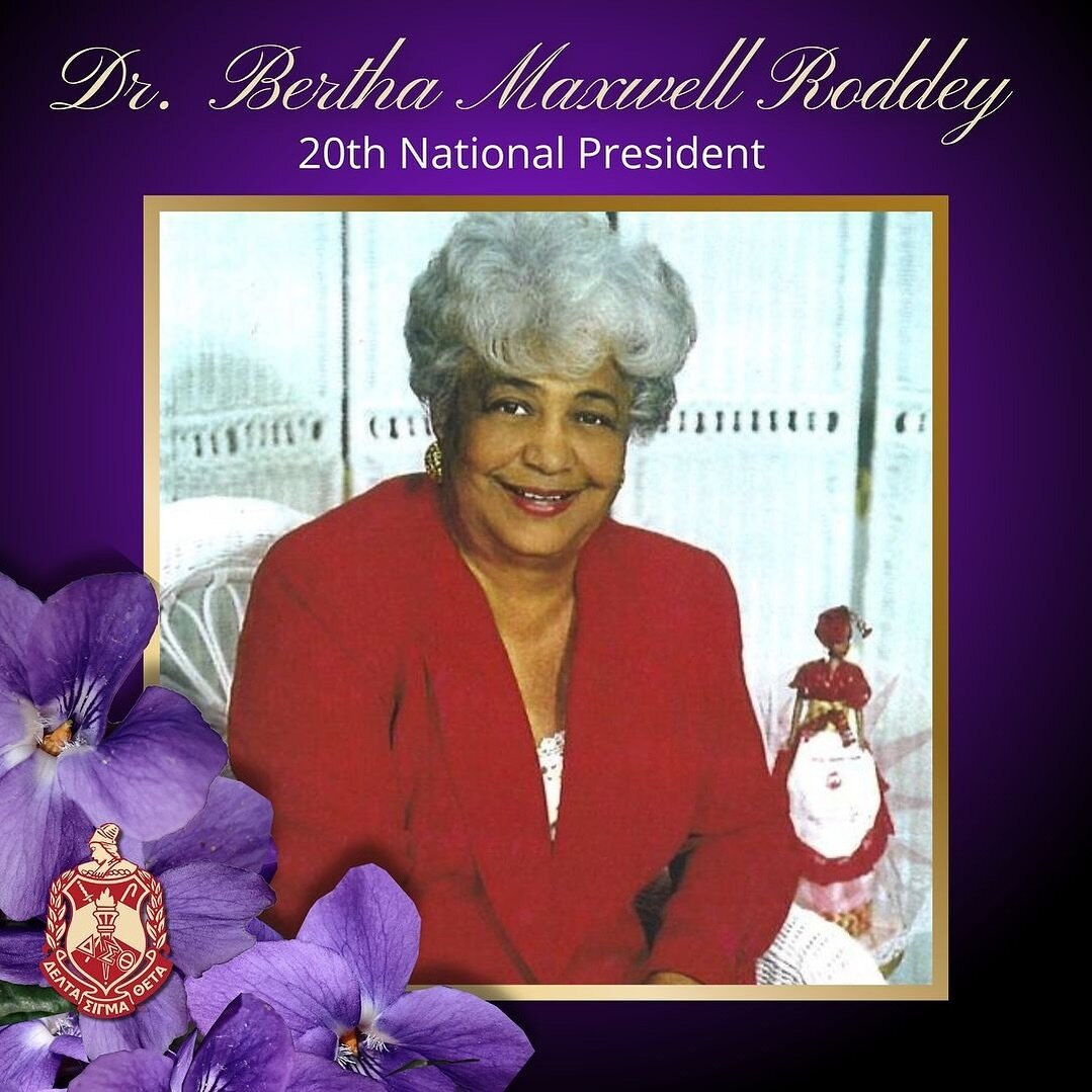 It is with deep sorrow that Delta Sigma Theta Sorority, Inc. shares the passing of our beloved 20th National President, Dr. Bertha Maxwell Roddey. Soror Roddey made her peaceful transition at the age of 93 at her home in Charlotte, North Carolina. 

