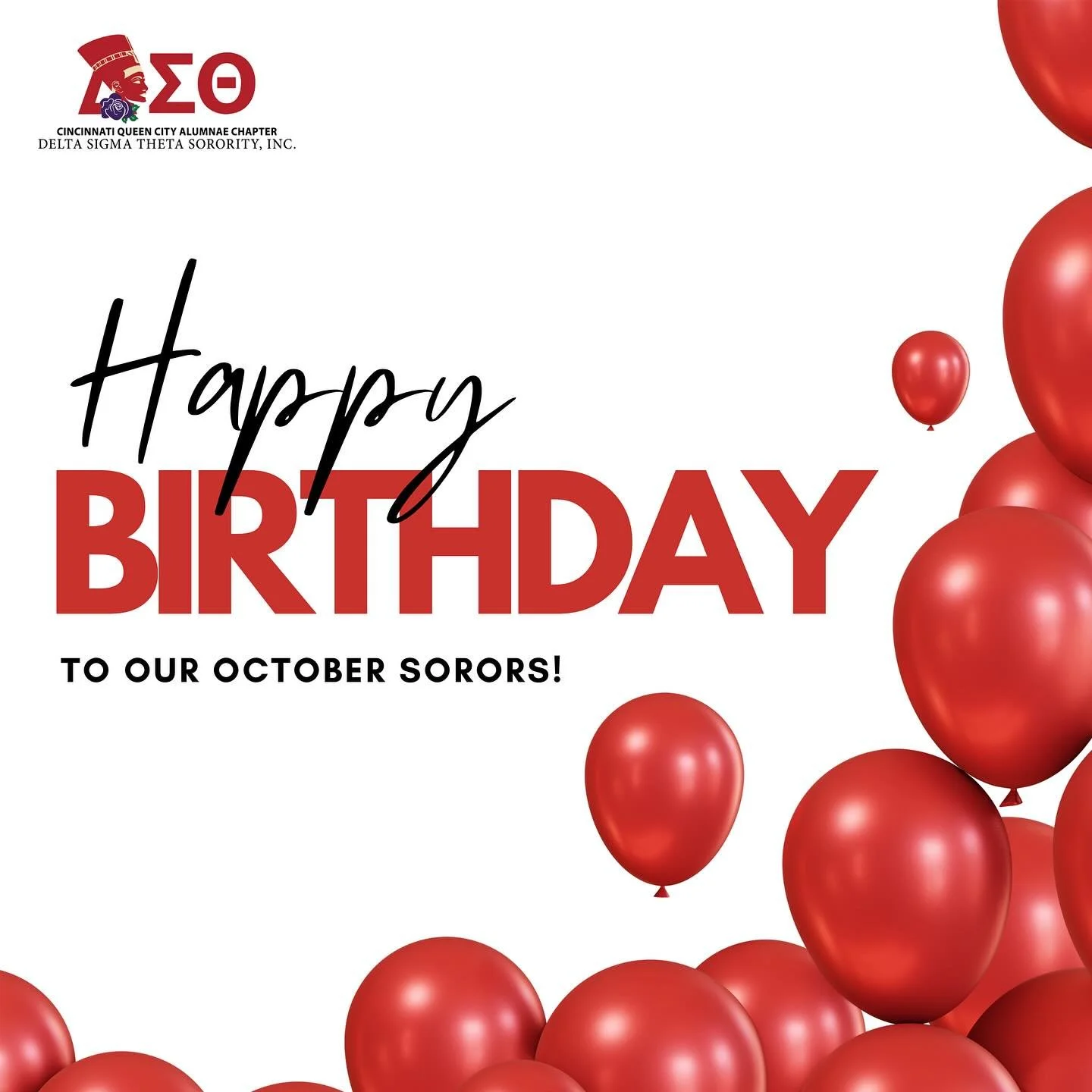 Happiest of birthdays to our Sorors celebrating in October! May your month be full of blessings, joy and sisterhood &hearts;️