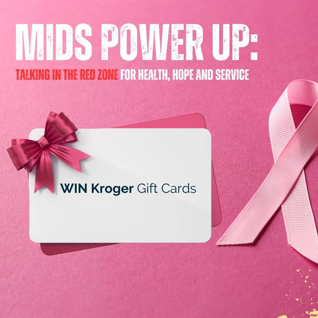 🎁 GIVEAWAY ALERT!
We’re giving away Kroger gift cards this Saturday at MIDS Power Up: Talking in the Red Zone — and YOU could walk away with one 💳💕
We’ve talked about the health, the service, the sisterhood, now here’s a l