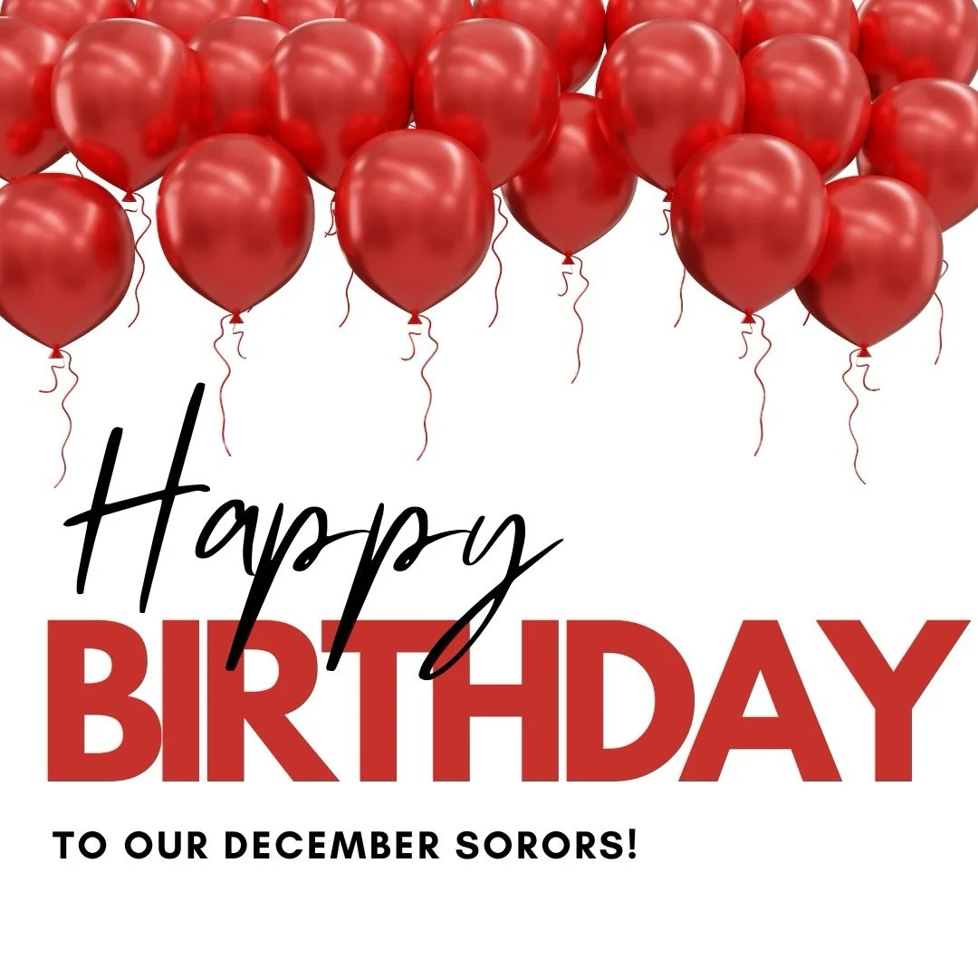 Happiest of birthdays to our Sorors celebrating in December! Wishing our winter queens a month full of love and blessings &hearts;️

Drop a 🎂 if you&rsquo;re a December birthday or tag a December Soror in the comments!