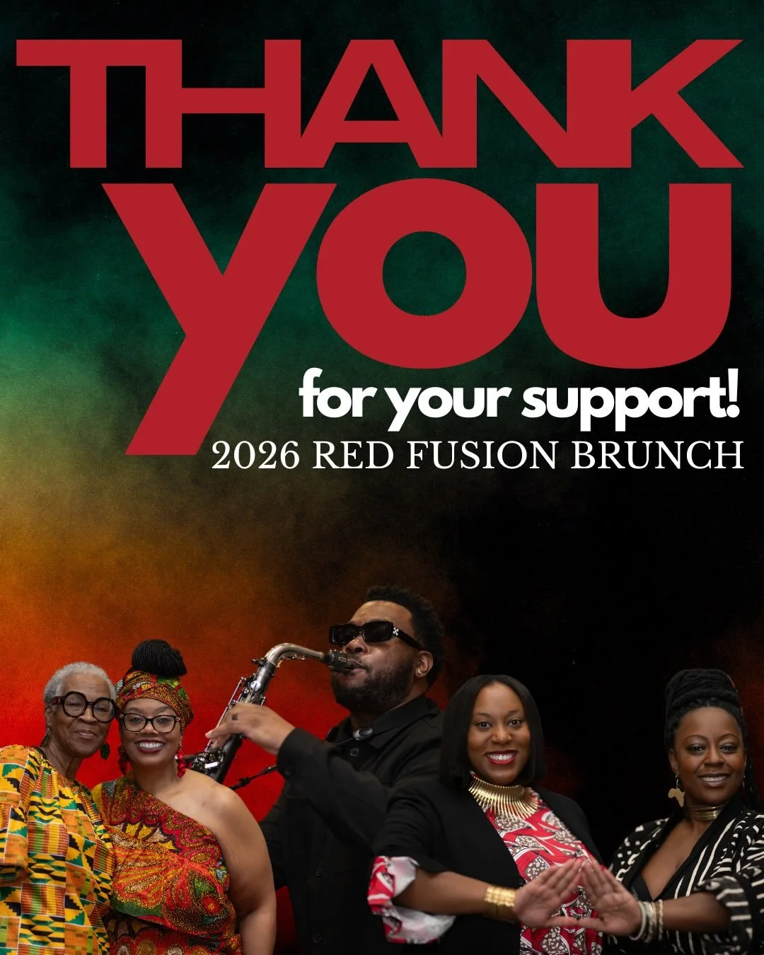 Because of them, we continue the work. &hearts;️🖤💚

Red Fusion Brunch would not be possible without the generosity of our sponsors and donors! Your support directly fuels scholarships and youth programs in our community, and we do not take that lig
