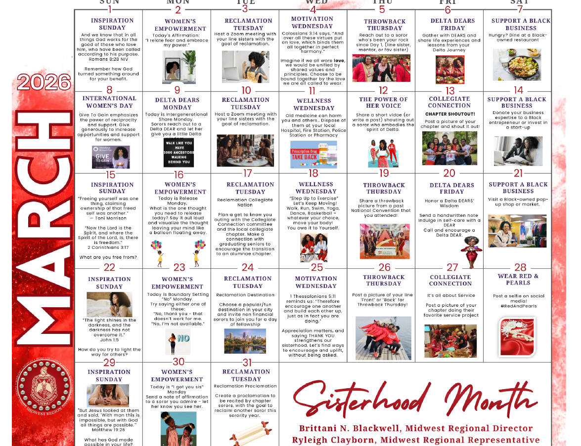 MW Sisterhood Month Calendar