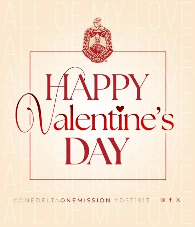 With all of our love - Happy Valentine&rsquo;s Day from Delta Sigma Theta Sorority, Incorporated ❤

#DST1913 #OneDeltaOneMission