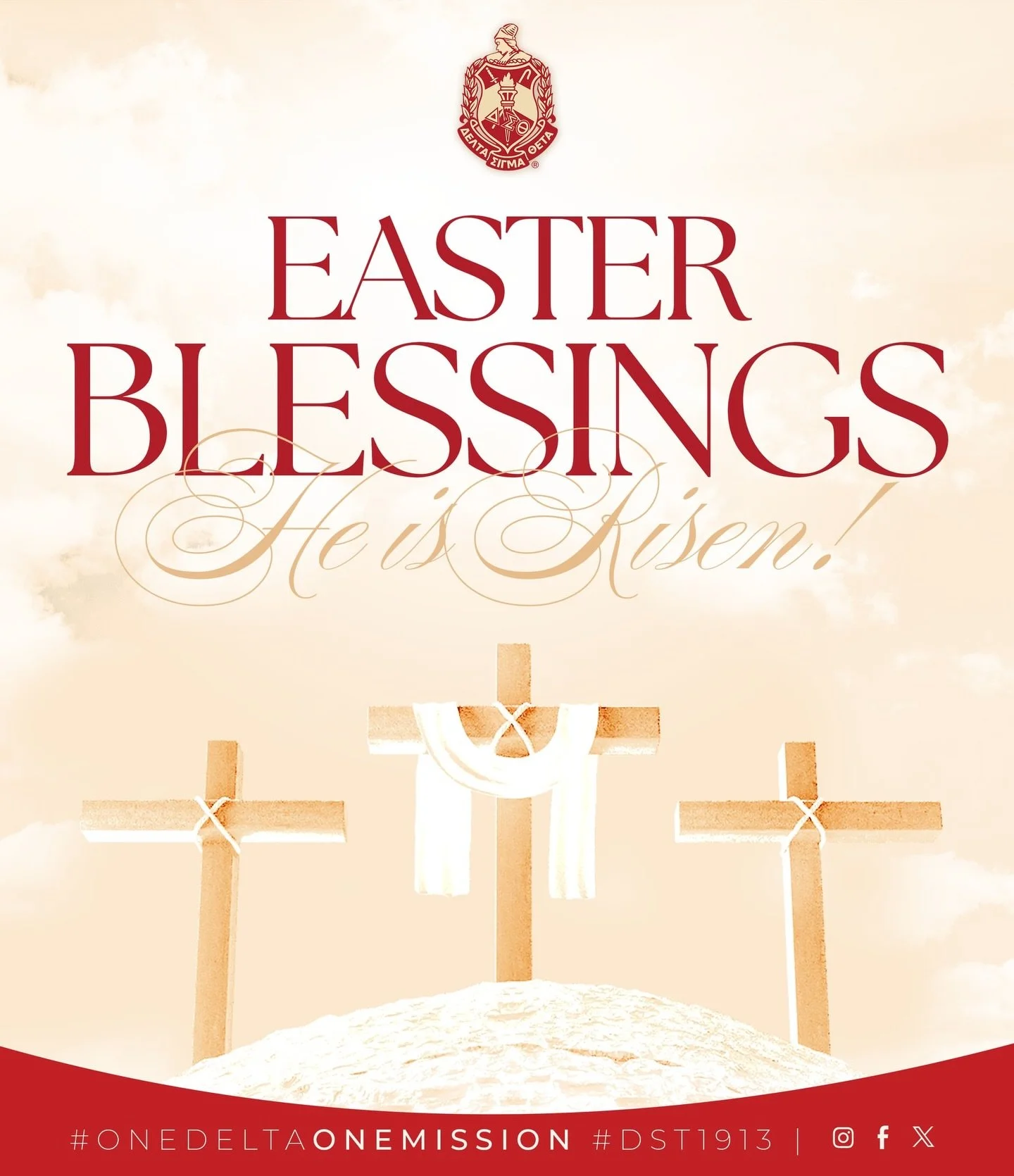 Delta Sigma Theta Sorority, Incorporated wishes our sorors, partners, and friends a blessed and joyful Easter Sunday!

May your soul be renewed by the power of the resurrection, your heart inspired by the unshakeable promise of God&rsquo;s grace, and