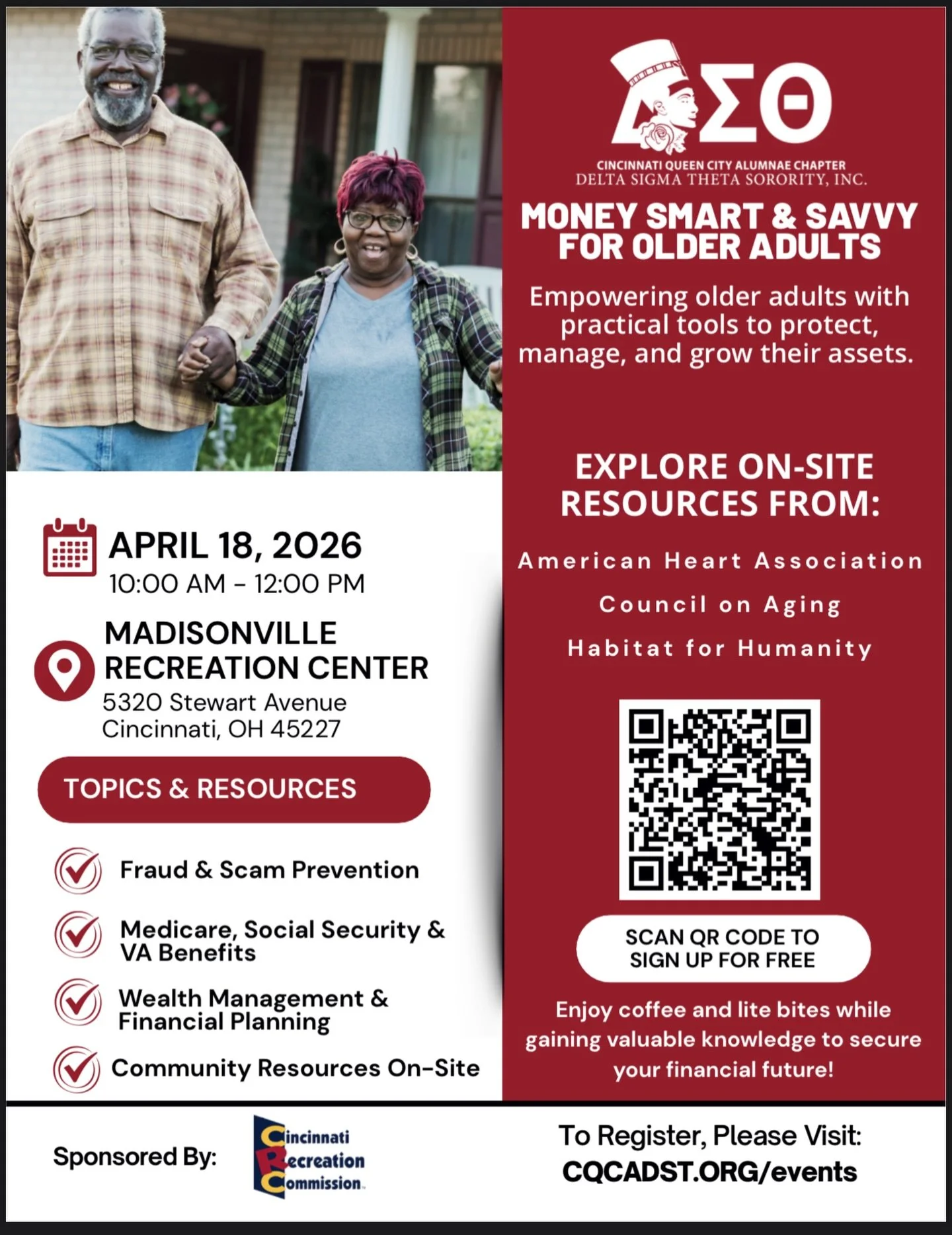 Tomorrow‼️ Don&rsquo;t miss it.

Join the Cincinnati Queen City Alumnae Chapter for Money Smart &amp; Savvy for Older Adults and gain practical strategies to protect, manage, and grow your finances with confidence. 

Come early and take advantage of: