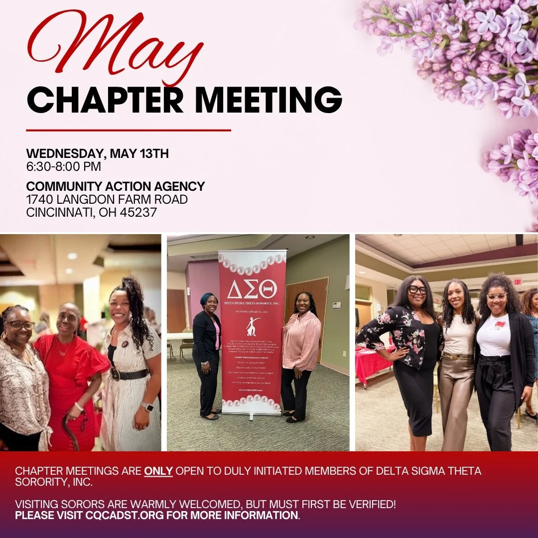 May Chapter Meeting 🔺

Join us for our May Chapter Meeting as we gather to connect and continue advancing the work of our chapter and the communities we serve.

🗓️ Wednesday, May 13 | 6:30&ndash;8:00 PM
📍 Community Action Agency
1740 Langdon Farm 