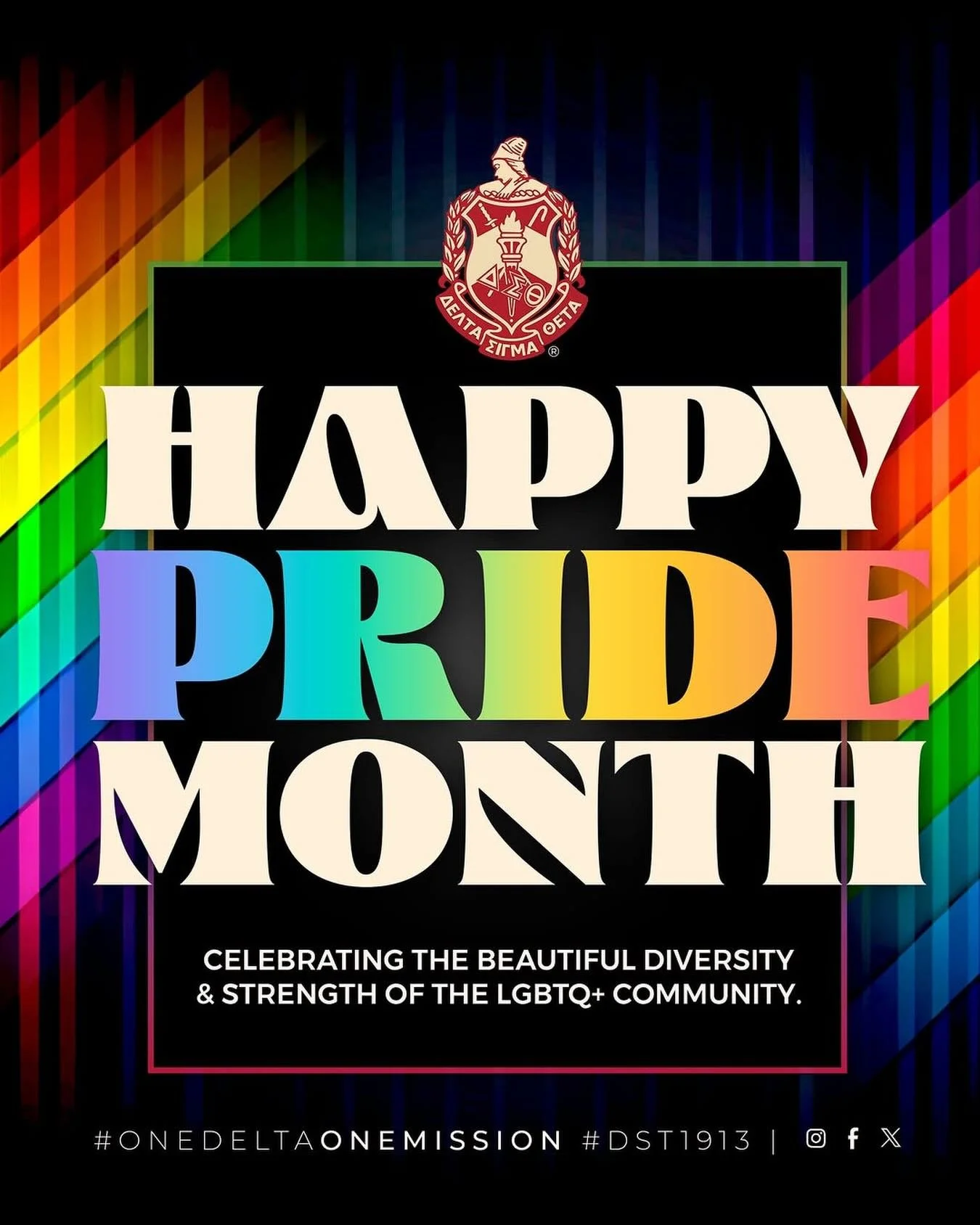 Happy Pride Month to our sorors, partners, and friends!

Delta Sigma Theta has always stood for love, inclusion, and respecting the full dignity of every person. While we remain anchored in that legacy, we also acknowledge the need to continue to evo
