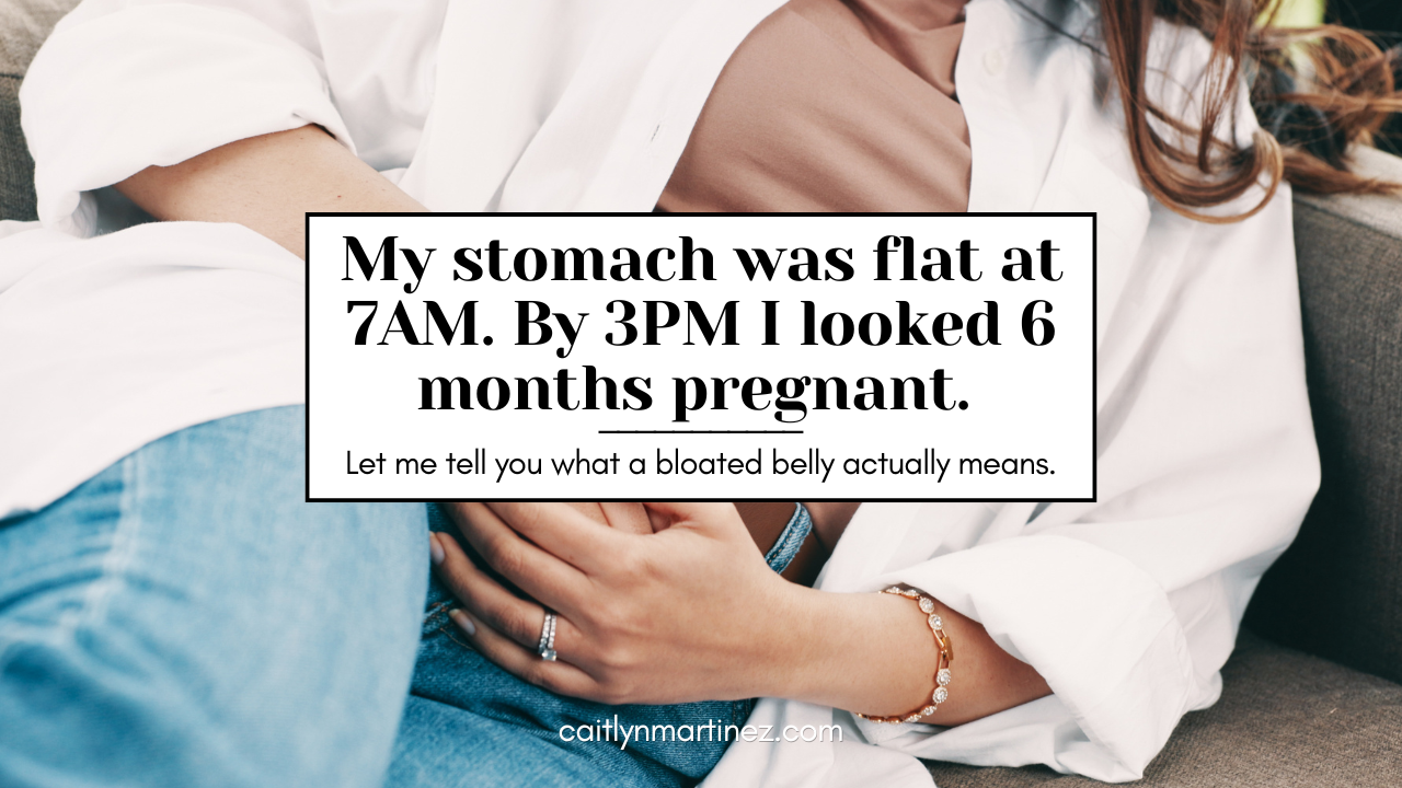 My stomach was flat at 7am. By 3pm I looked 6 months pregnant.