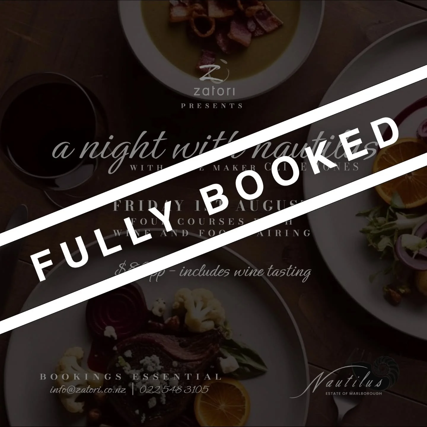 Very happy to announce we are fully booked Friday 😀